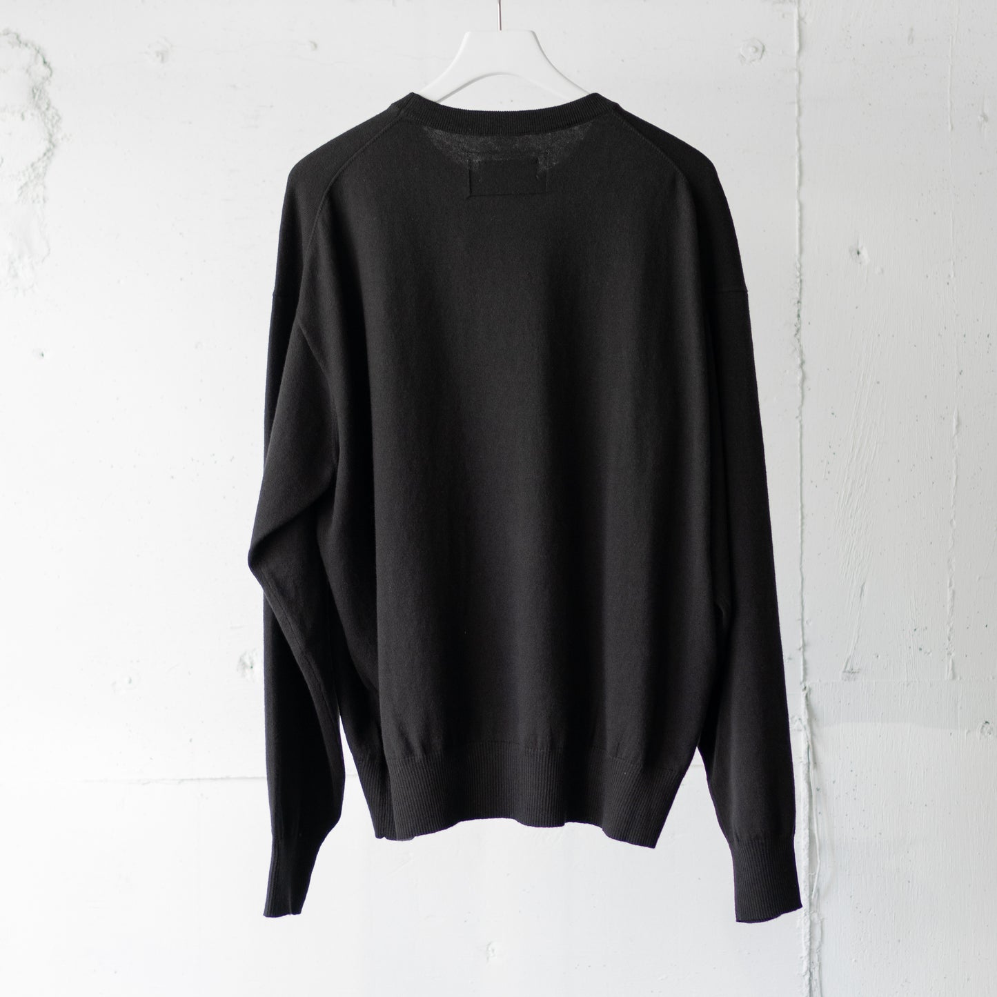 Afiit / COTTON CASHMERE KNITL/S "BLK"