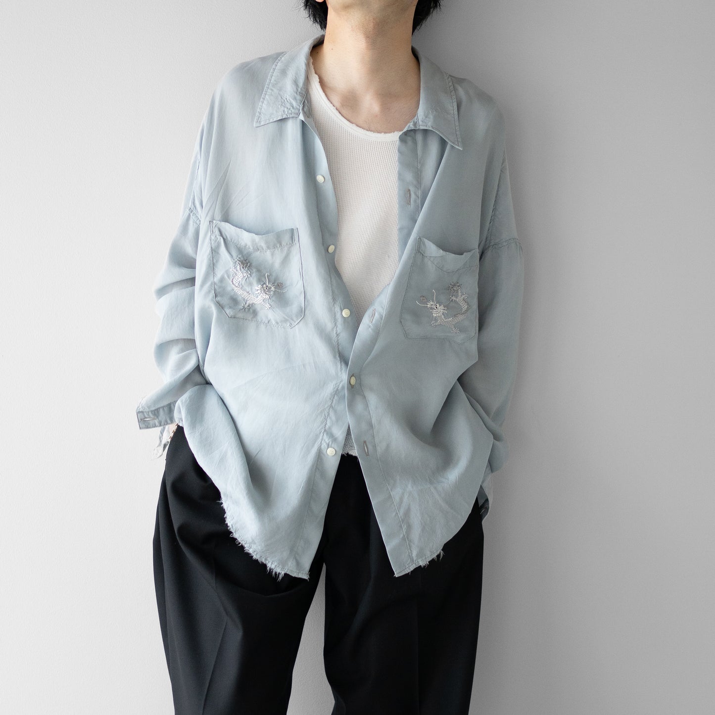 ANCELLM(アンセルム) / AGING EMBROIDERY SHIRT 