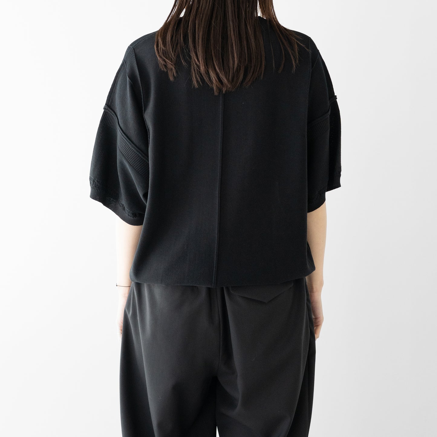 YASHIKI / Mebuki S/S Knit "BLACK"