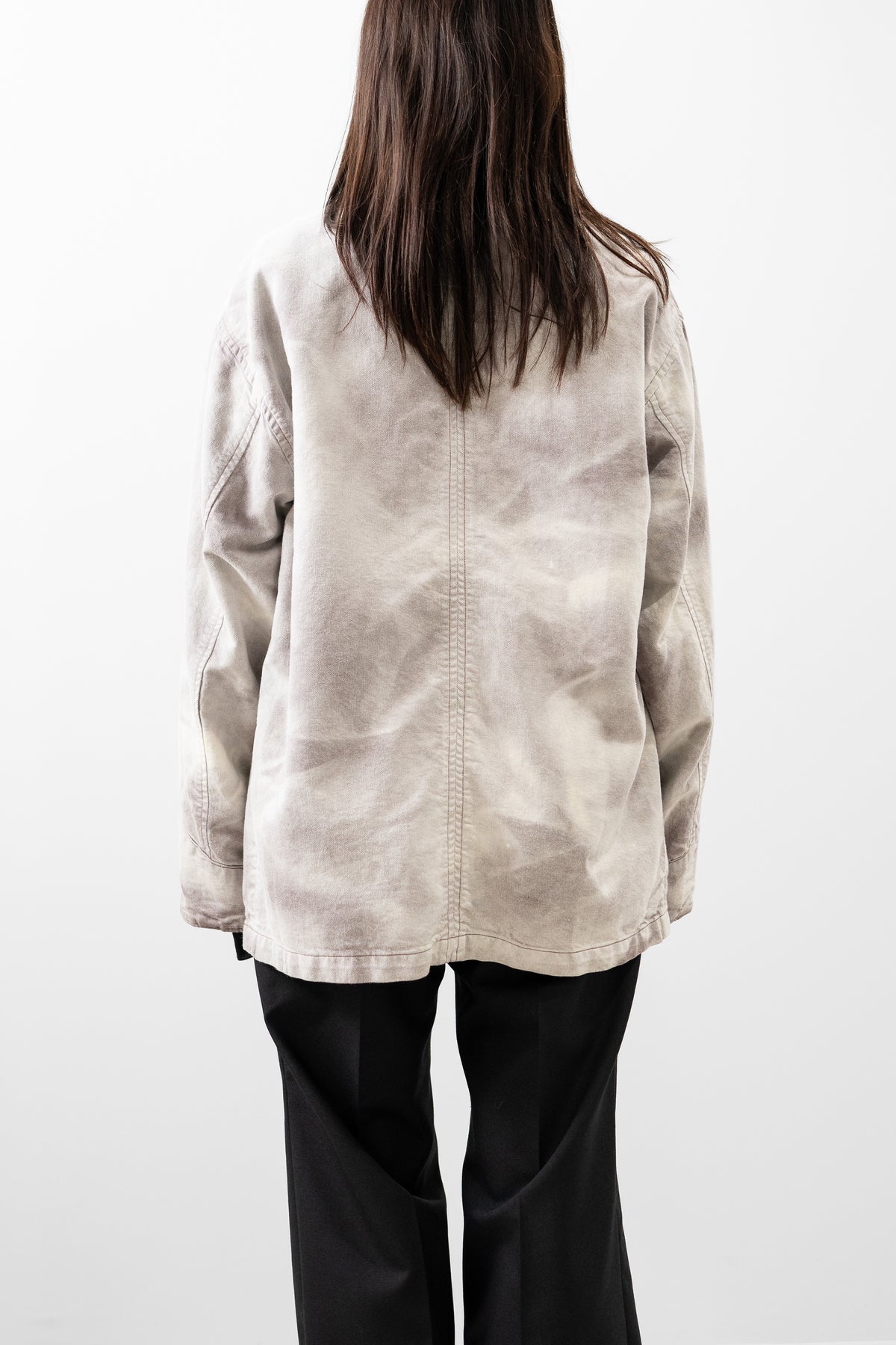 ANTHEM A/ HAND VINTAGE DYED SPARKLE DENIM JACKET "FOG PURPLE"