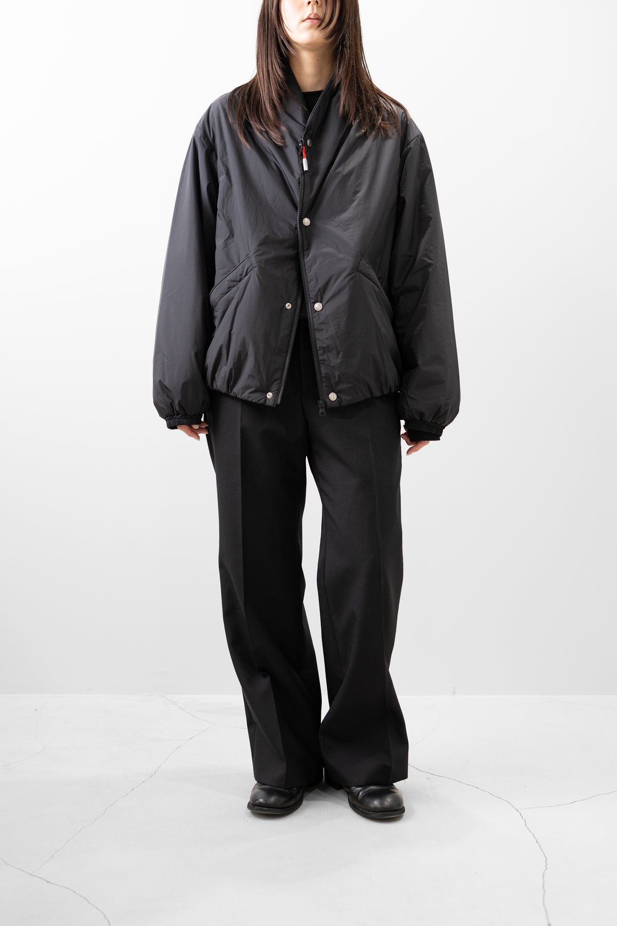paratrait/ POROUS SKIN BLOUSON "BLACK"