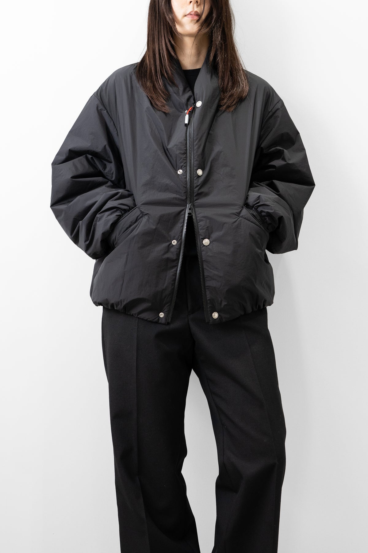 paratrait/ POROUS SKIN BLOUSON "BLACK"