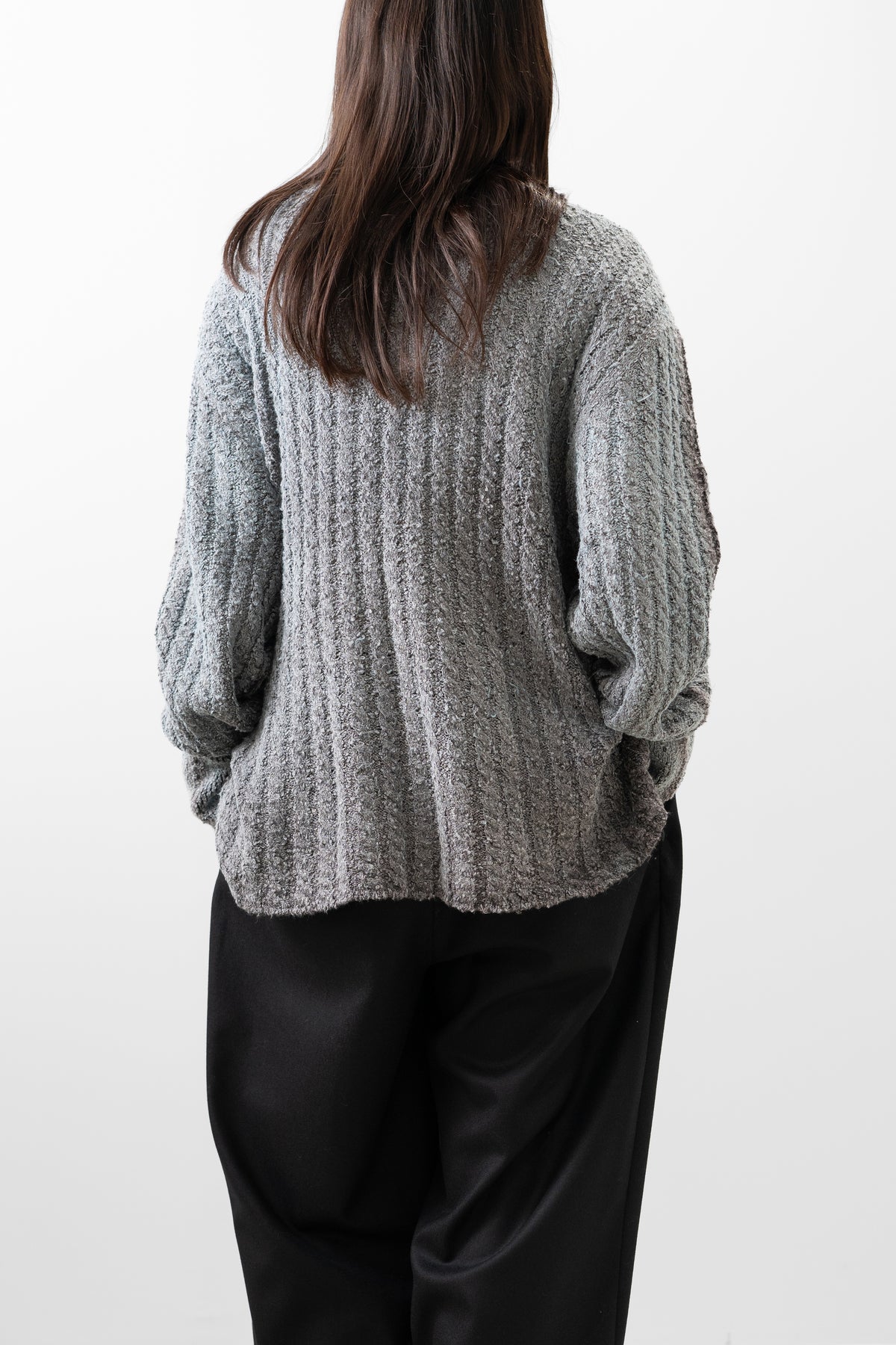 Kota Gushiken/ Bleach & Dye Cable Knit "Light Blue"