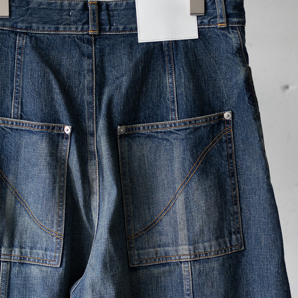 SAGE NATION / WELT TROUSER DENIM "WASH"