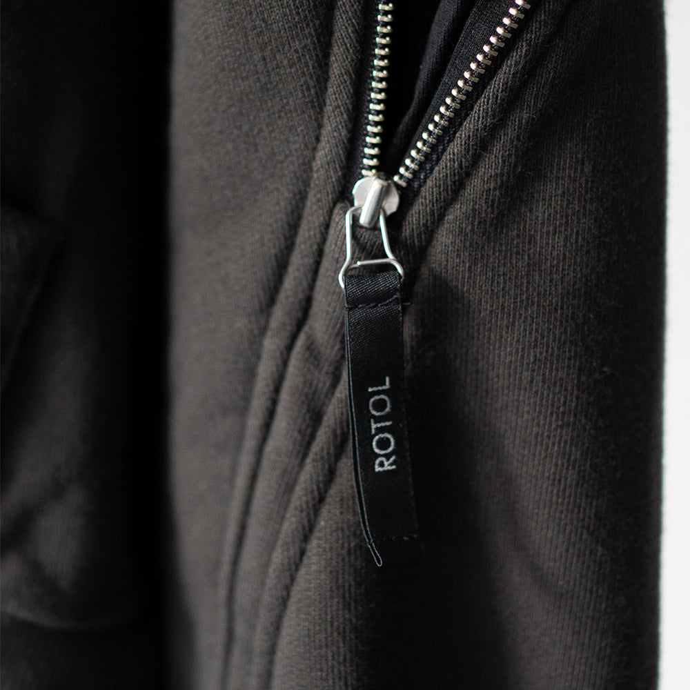 ROTOL/ TRANSFORM FULL ZIP HOODIE "BLACK"