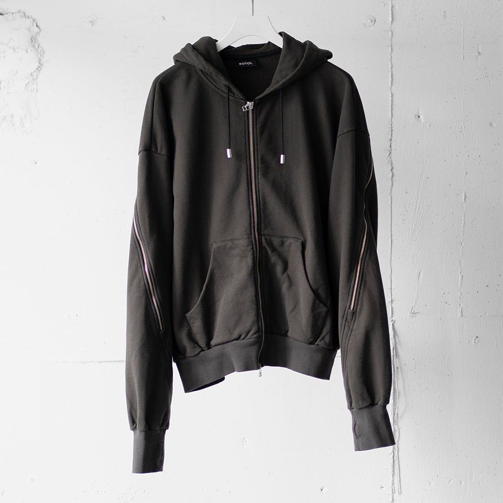 ROTOL/ TRANSFORM FULL ZIP HOODIE "BLACK"