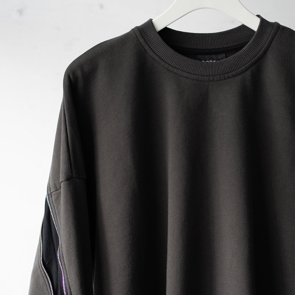 ROTOL/ TRANSFORM CREW NECK SWEAT "BLACK"