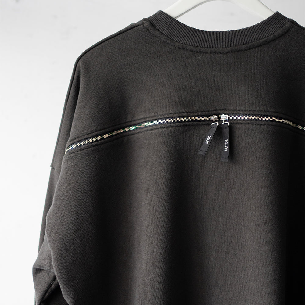 ROTOL/ TRANSFORM CREW NECK SWEAT "BLACK"