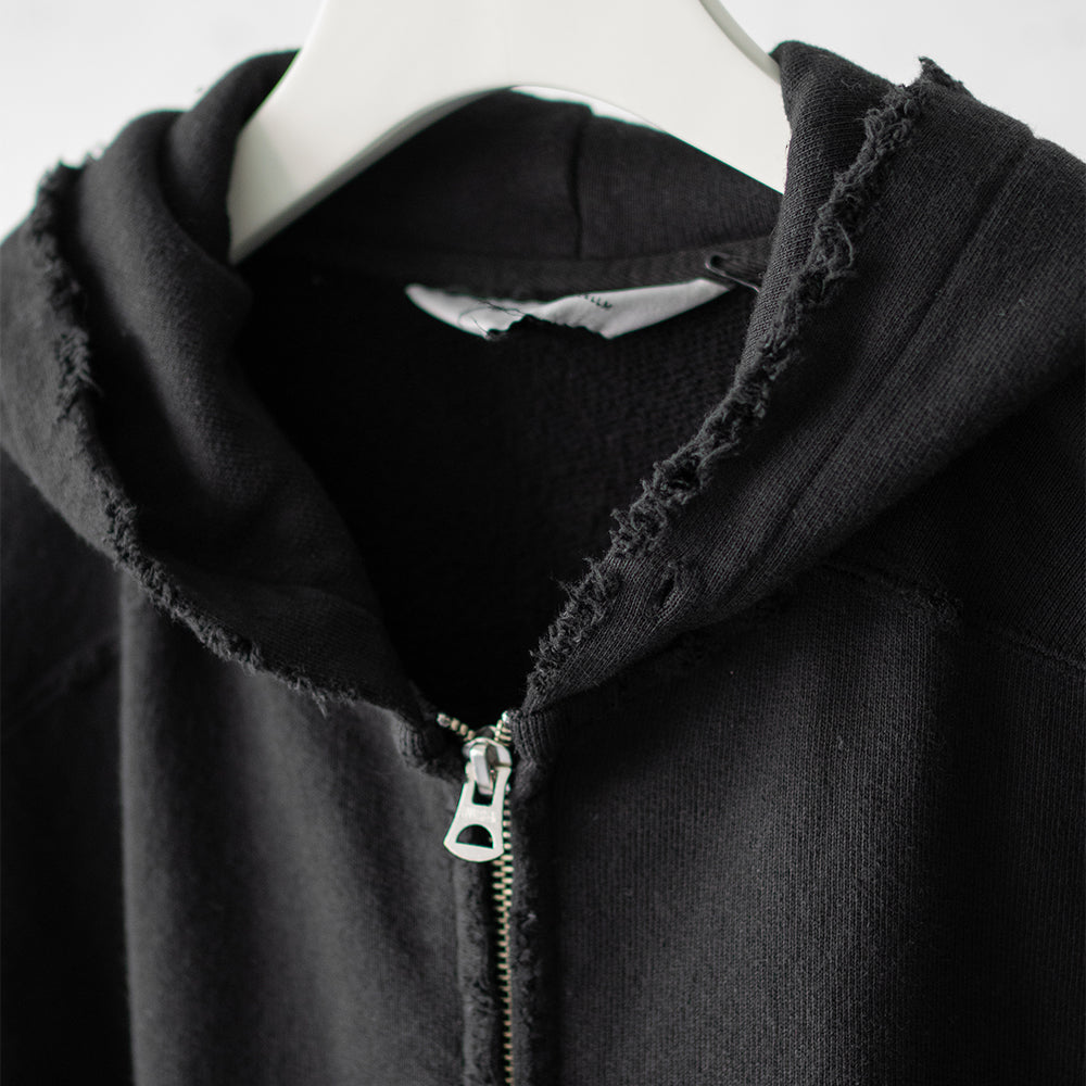 ANCELLM / CRASH ZIP HOODIE "BLACK"