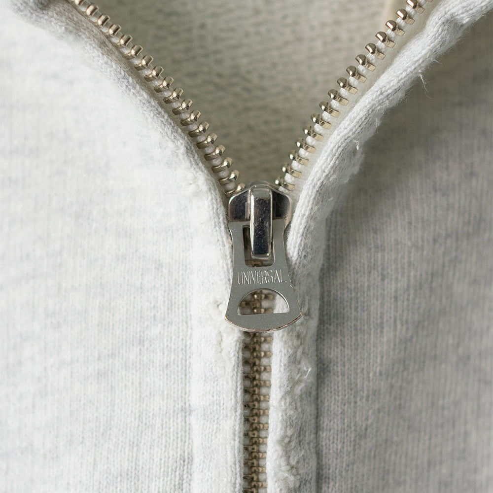 ANCELLM / CRASH ZIP HOODIE "HEATHER WHITE"