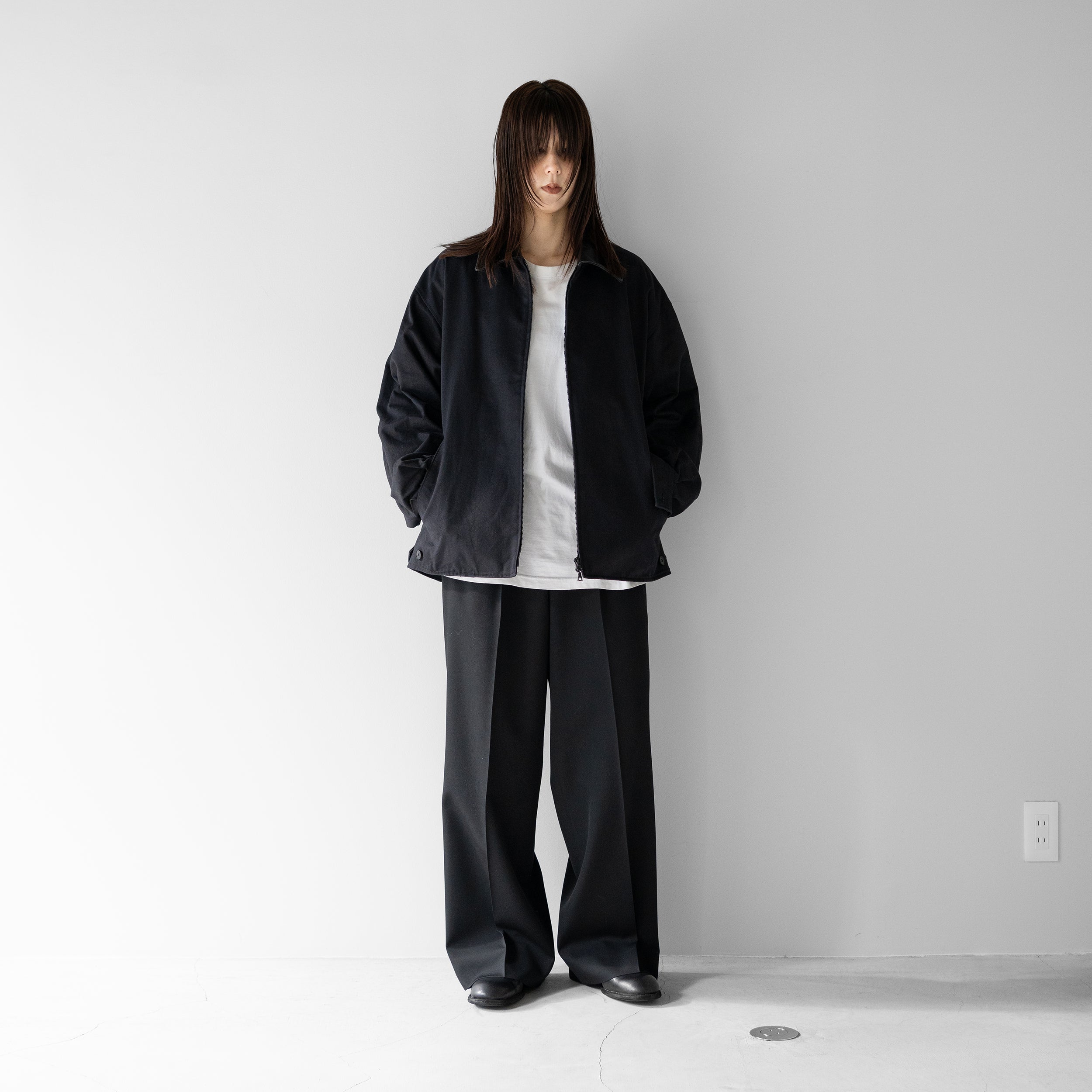 ssstein(シュタイン)/ SULFUR DYED BRUSHED CHINO ZIP JACKET 