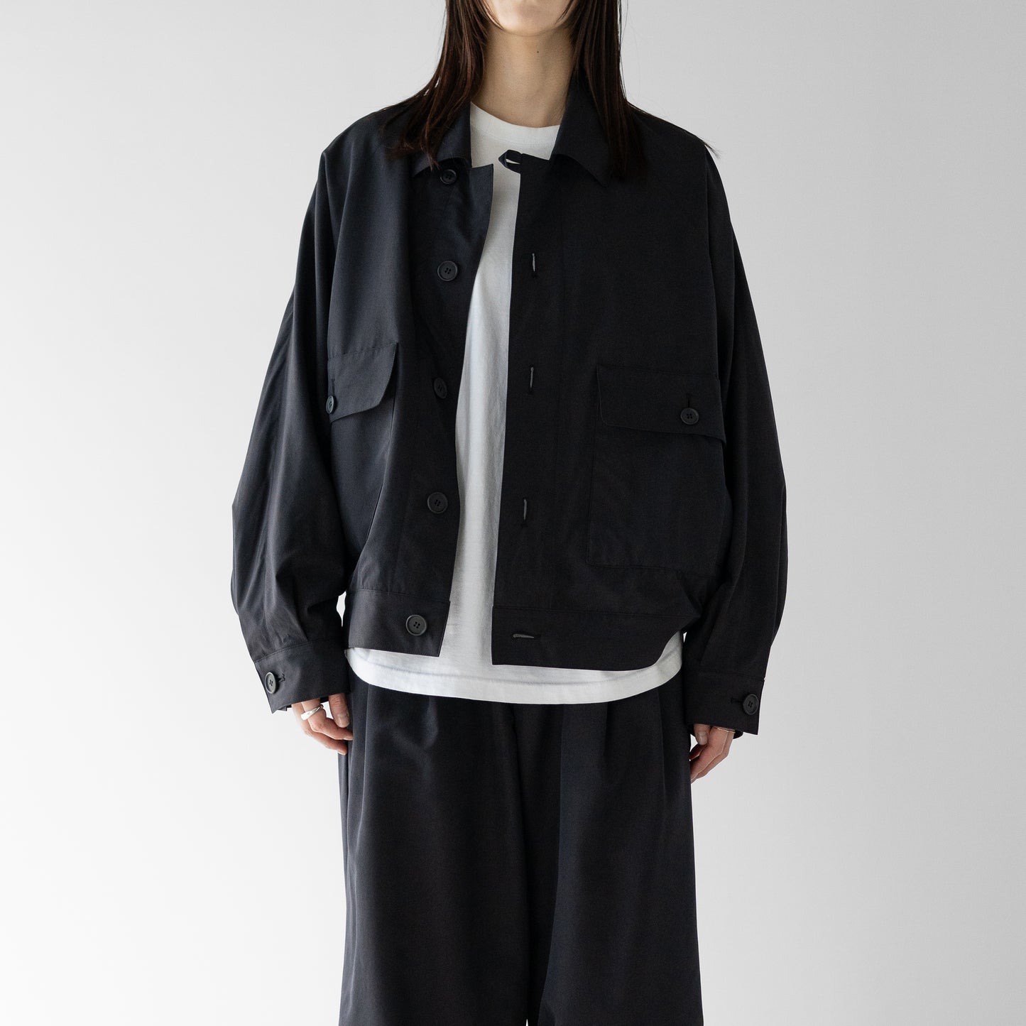 Antwort / SMOOTH TAFTA DOLMAN JACKET "BLACK"