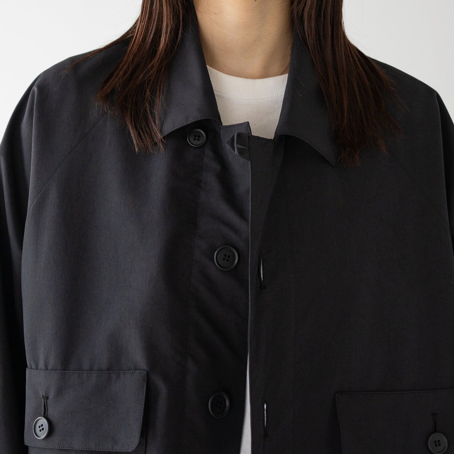 Antwort / SMOOTH TAFTA DOLMAN JACKET "BLACK"