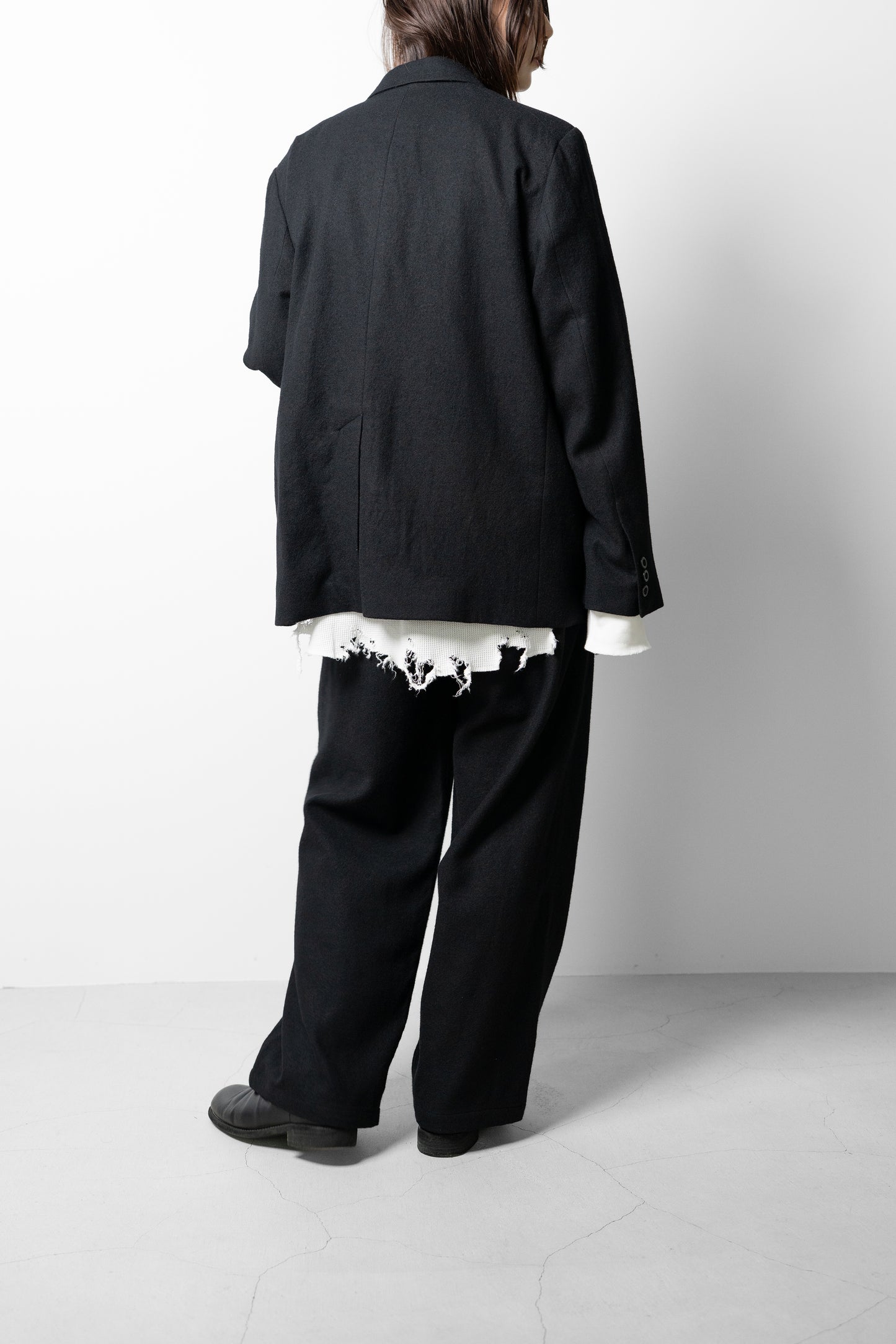 ANCELLM / DOUBLE TAILORED JACKET "BLACK"