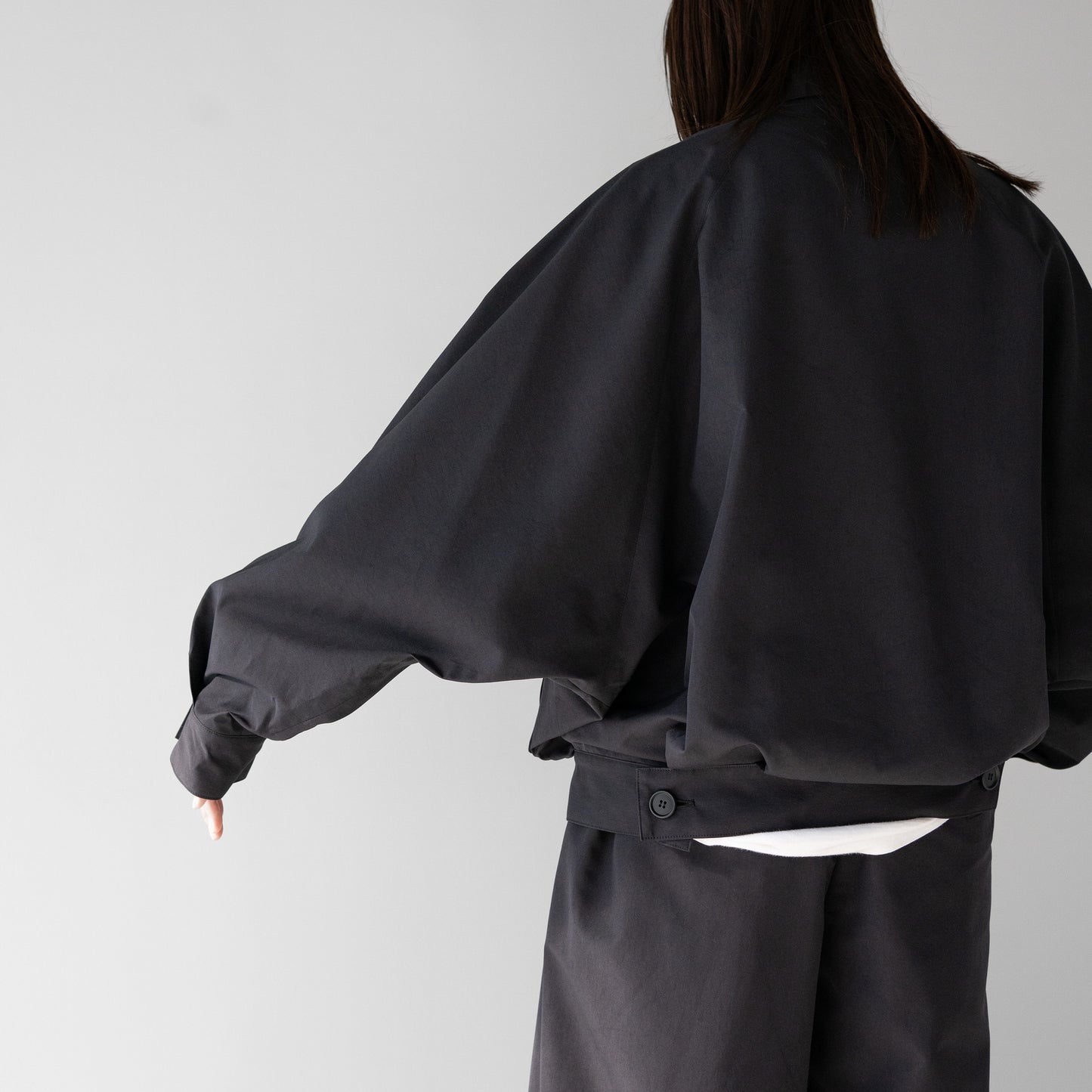 Antwort / SMOOTH TAFTA DOLMAN JACKET "BLACK"