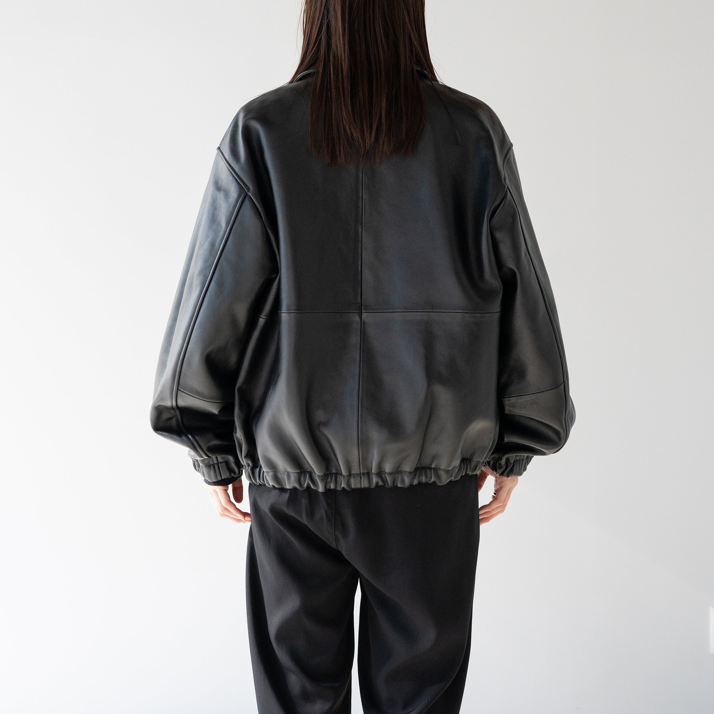 STONE  Type SK W29 ブラック クロップド丈 ssstein(シュタイン)/ SHEEP LEATHER ZIP SHORT JACKET 