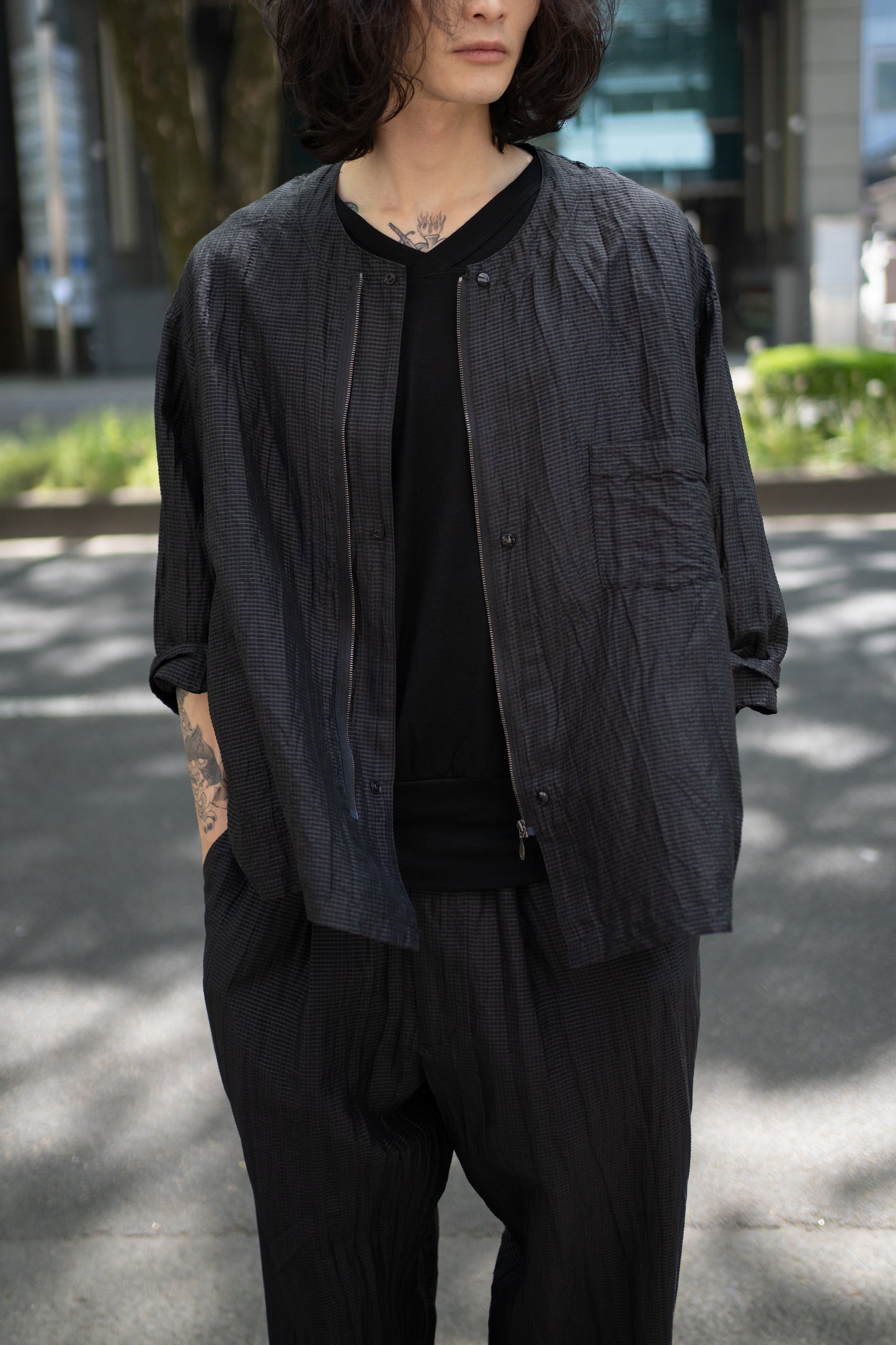 barbell object / zip sh "black"