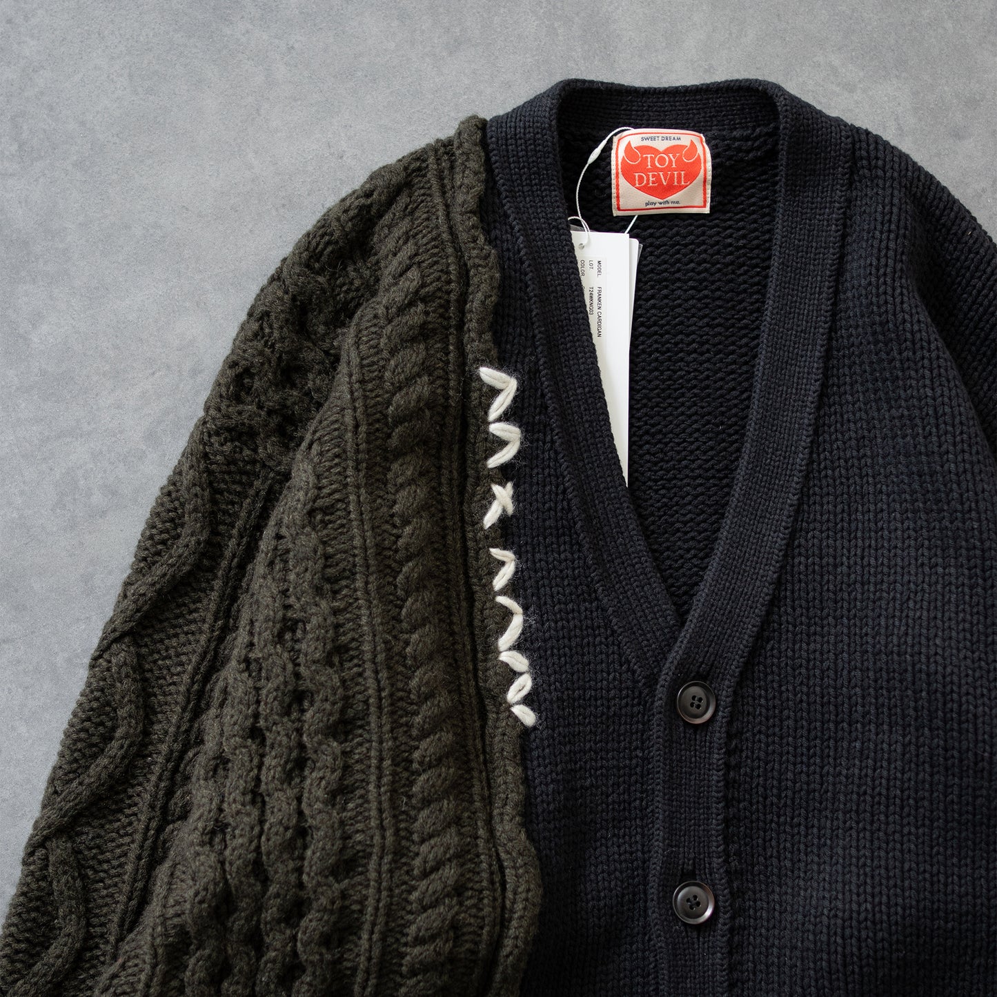 TOY DEVIL /  FRANKEN CARDIGAN "BLK"