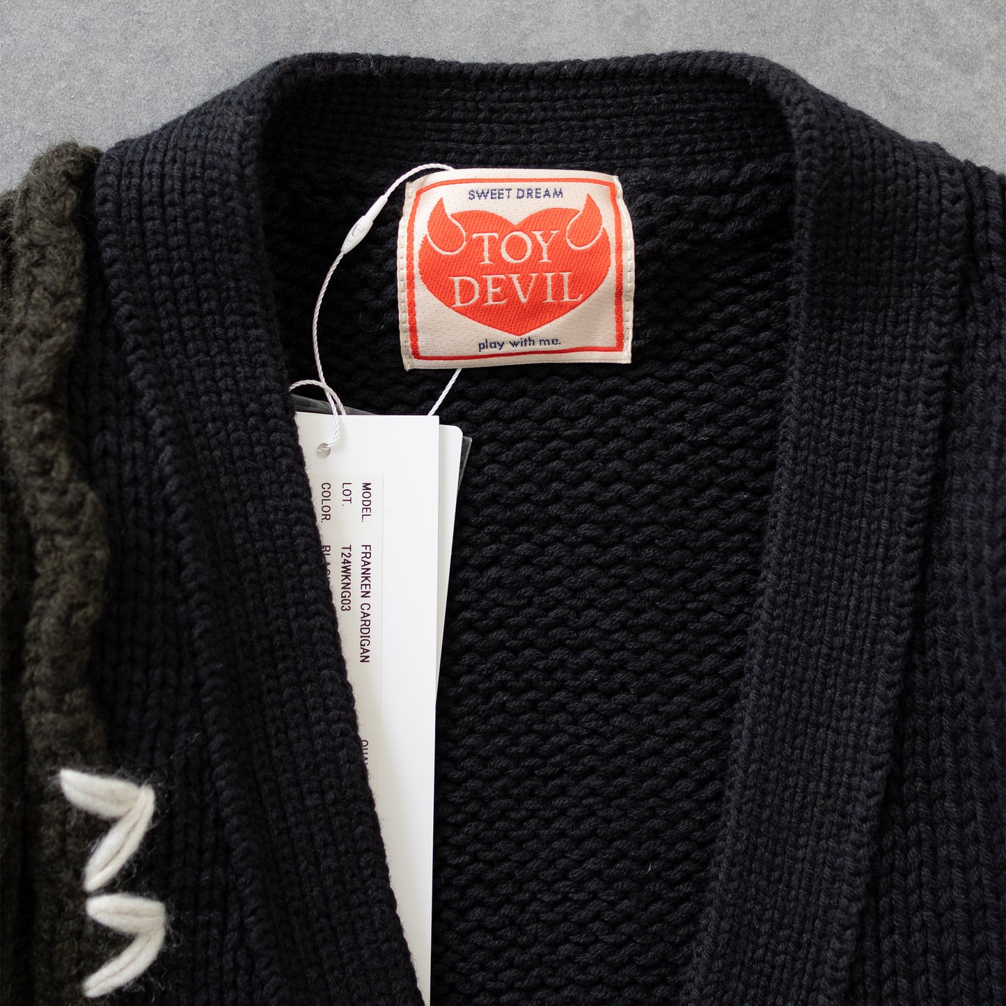 TOY DEVIL /  FRANKEN CARDIGAN "BLK"