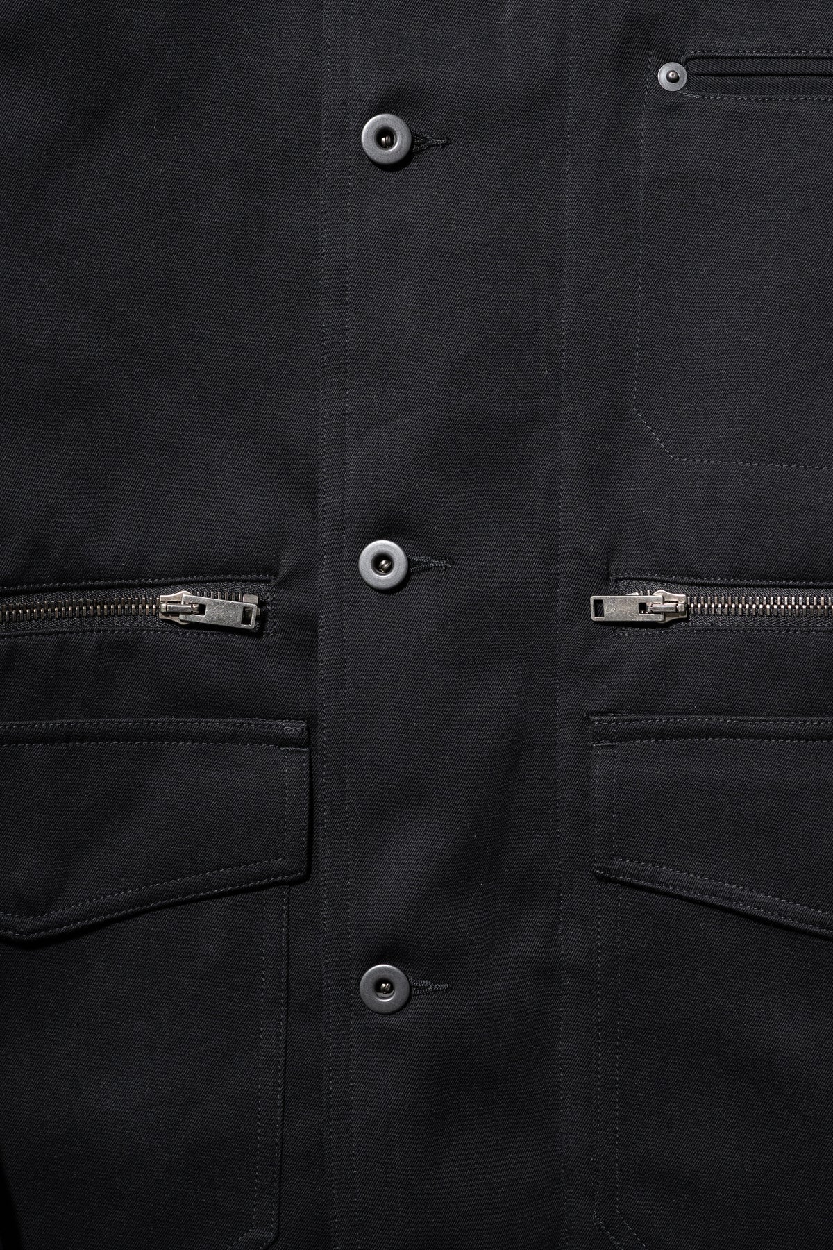VUJA DÉ / Teo Utility Jacket in Cotton/Cashmere/Silk "Black"