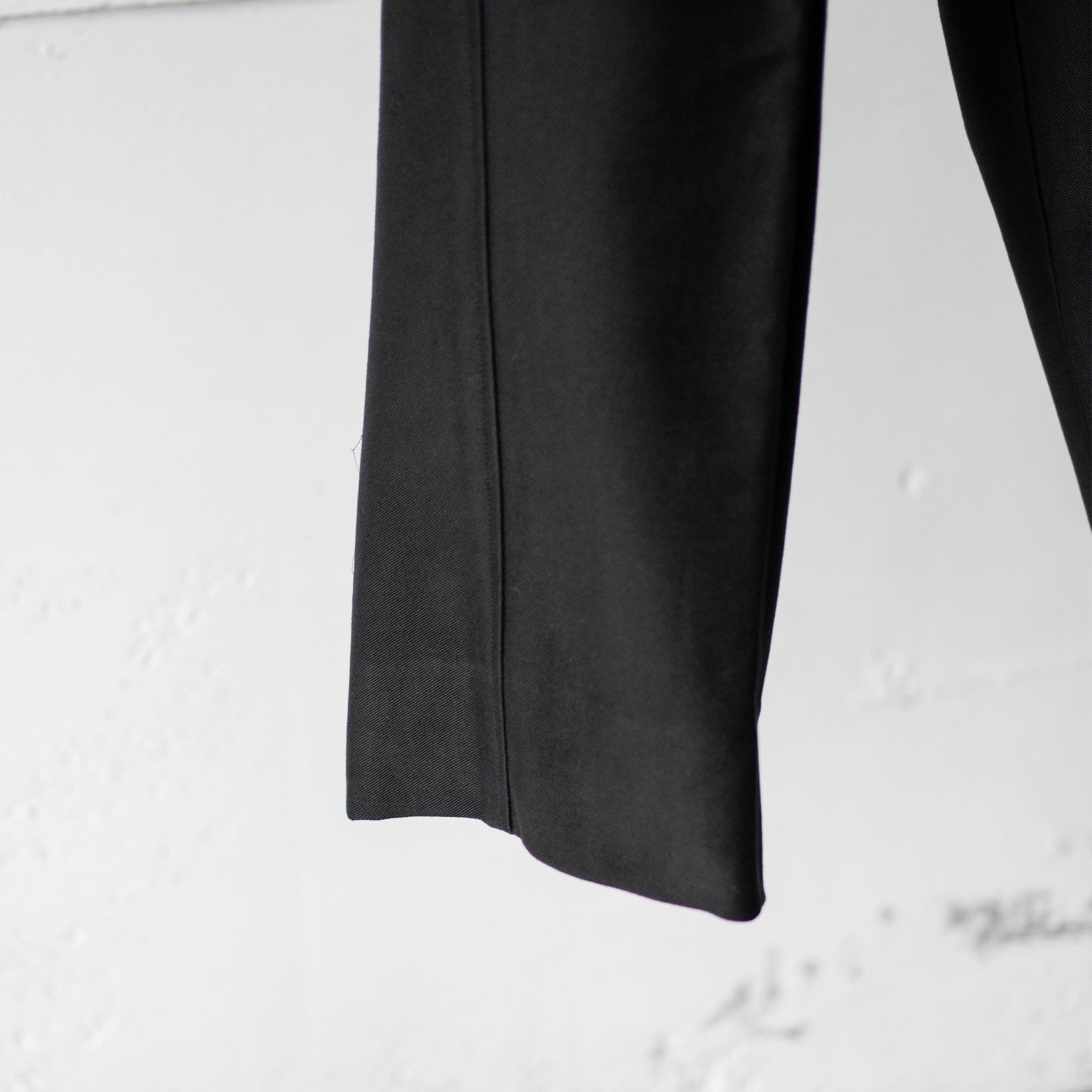 nonnotte/ Draping Elastic Intuck Wide Trousers "Deep Black"