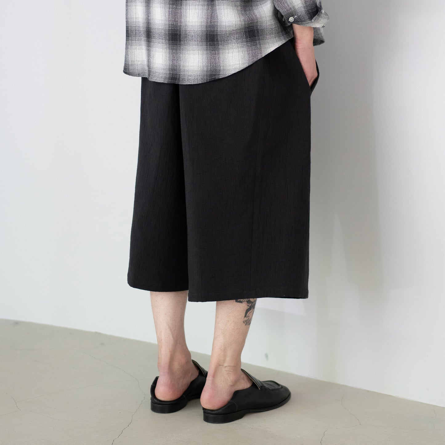 Blanc YM/ Cotton Buggy Half Pants "Black"