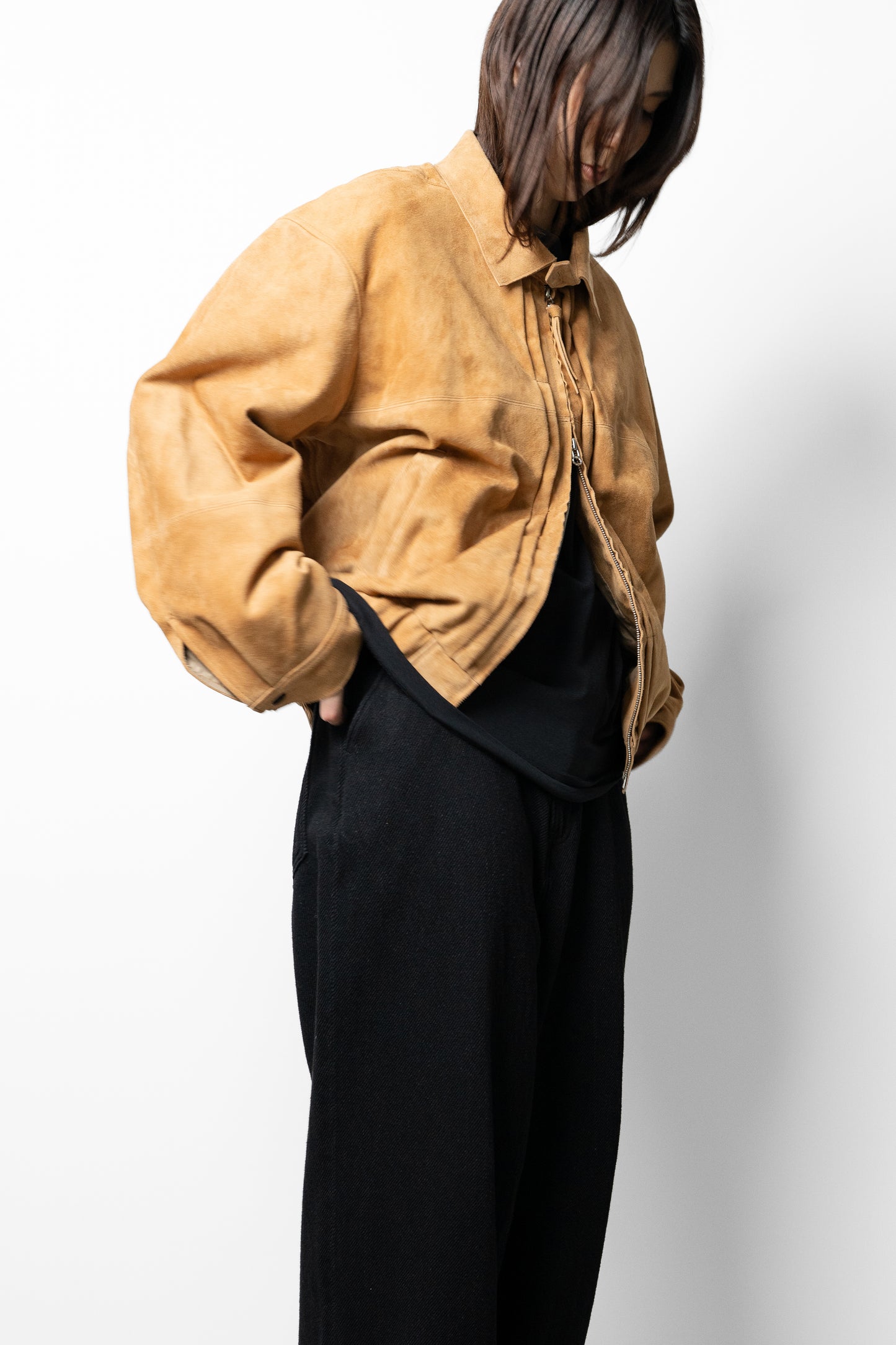 ANCELLM / GEEP TUCK JACKET "CAMEL"