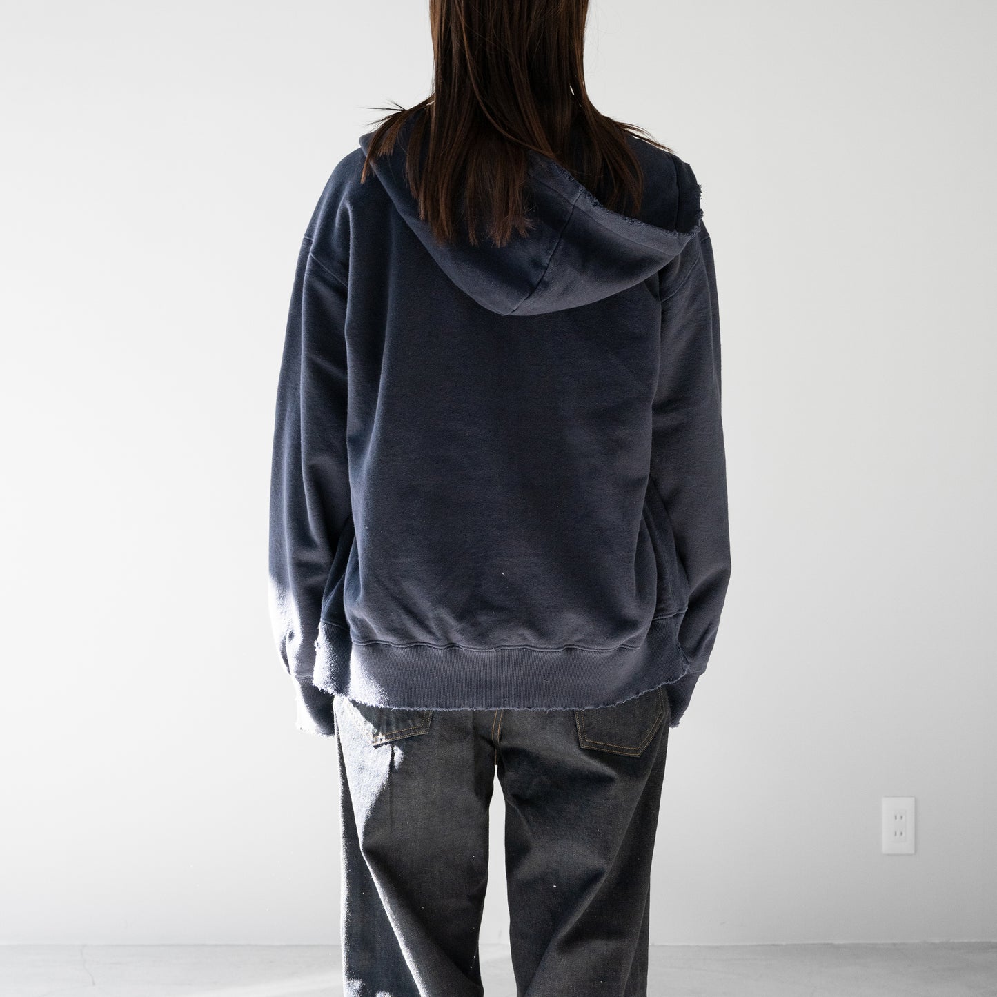 ANCELLM / ZIP HOODIE "NAVY"