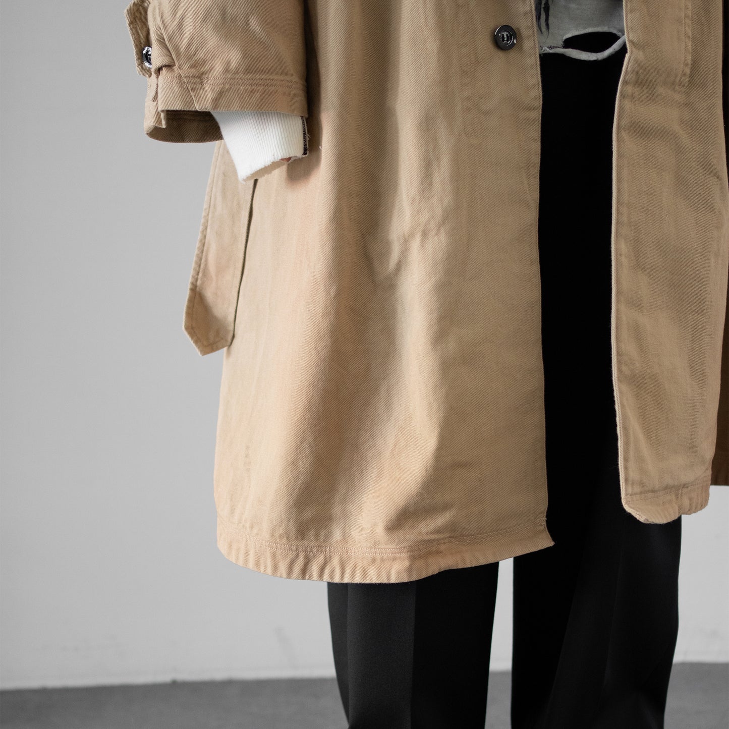 ANCELLM / DRILL BALMACAAN COAT "BEIGE"