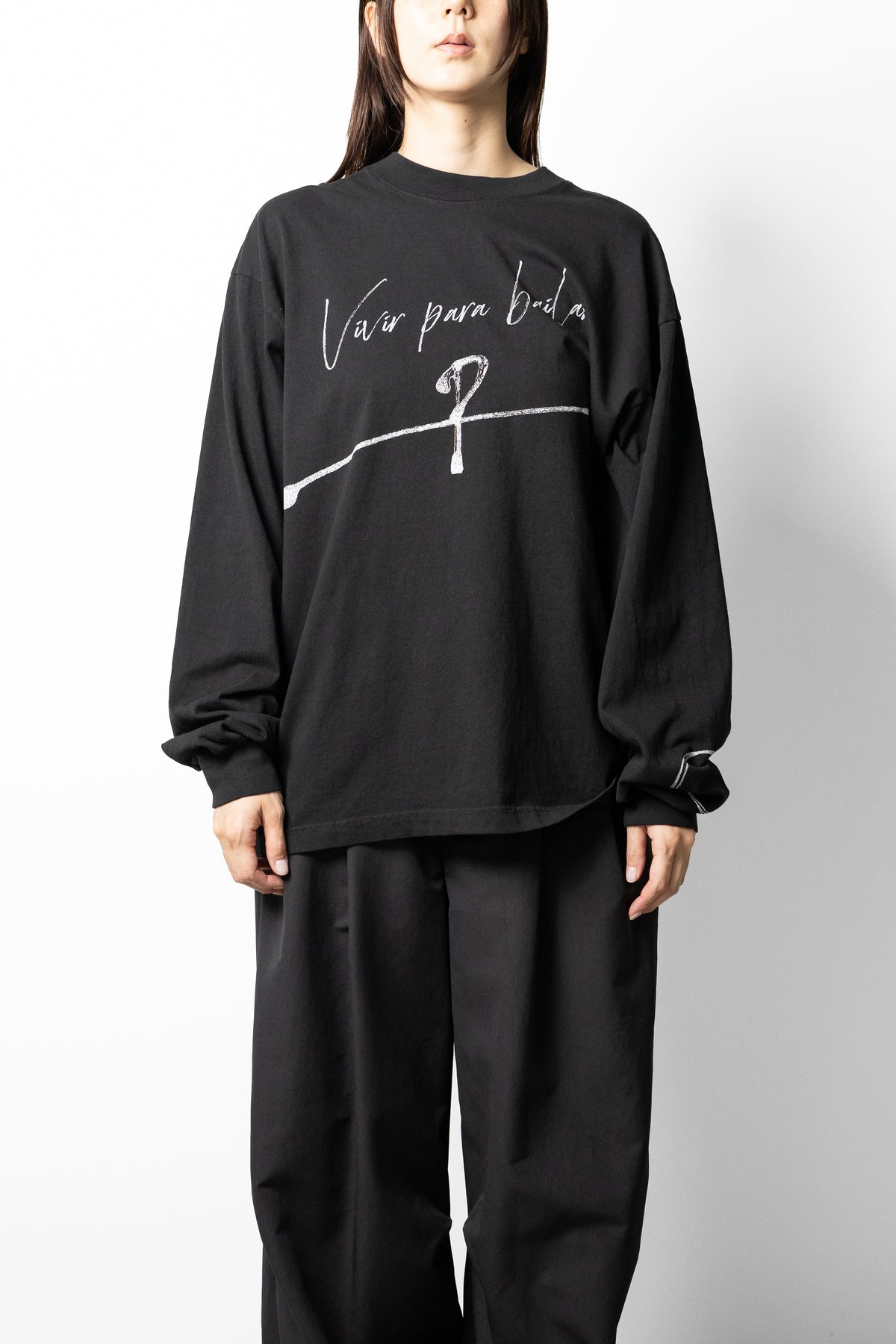 ESSAY/ Oversized Garment Dye L/S T-Shirt "DANCE"
