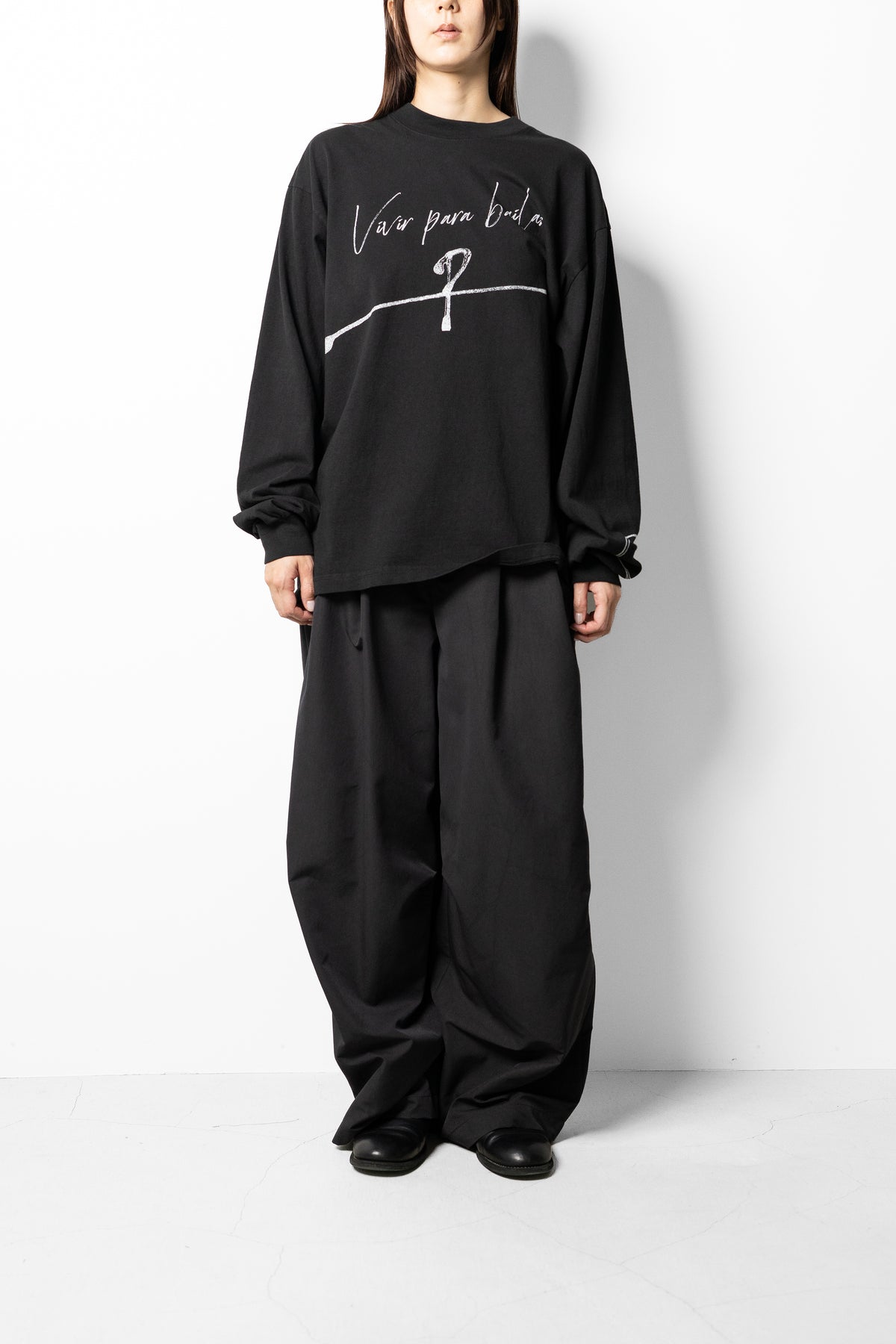 ESSAY/ Oversized Garment Dye L/S T-Shirt "DANCE"