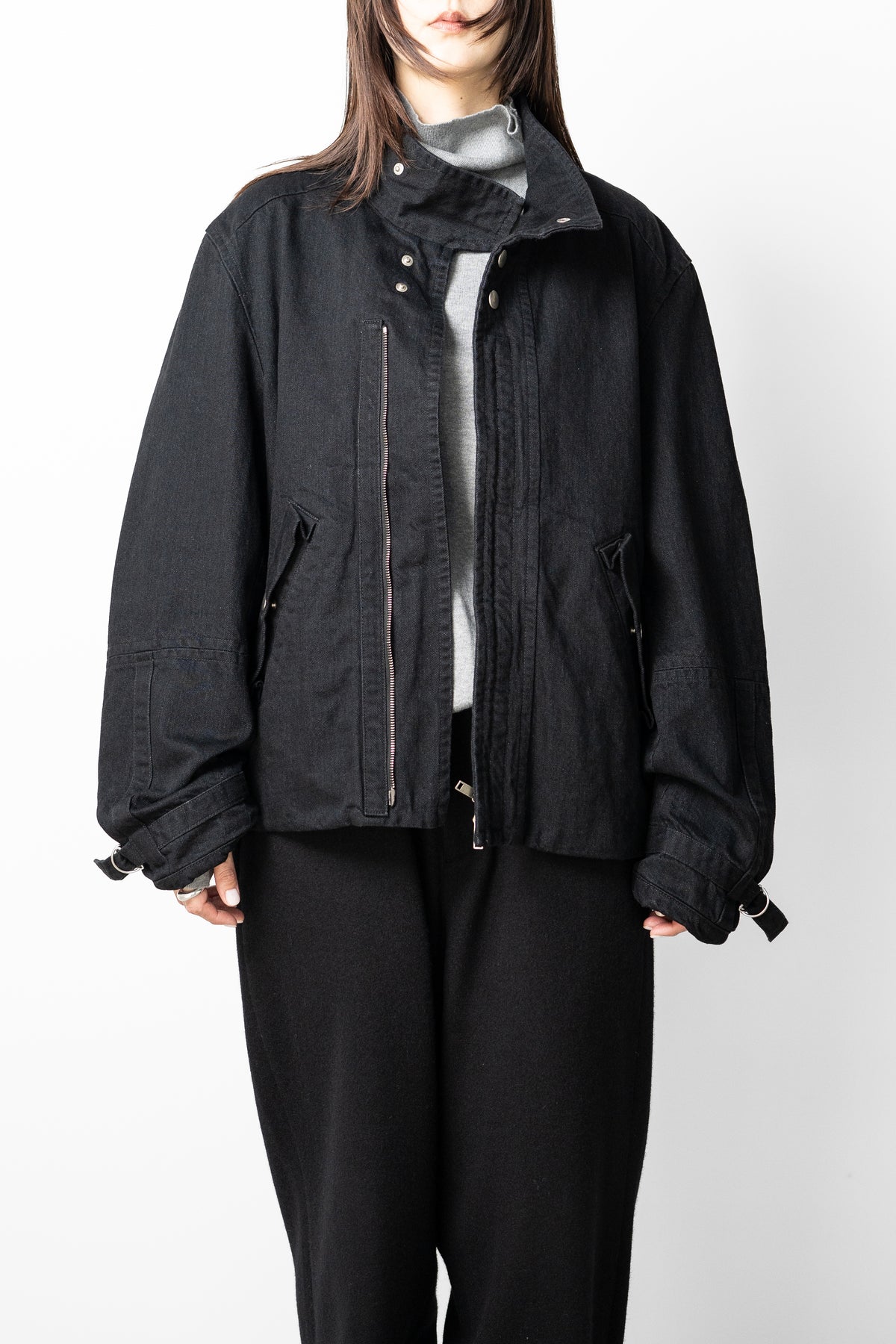 VUJA DÉ / Luca Bondage Jacket in Organic Cotton "Black"