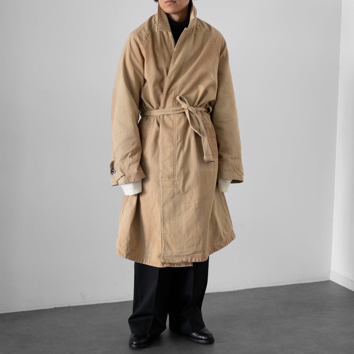 ANCELLM / DRILL BALMACAAN COAT "BEIGE"