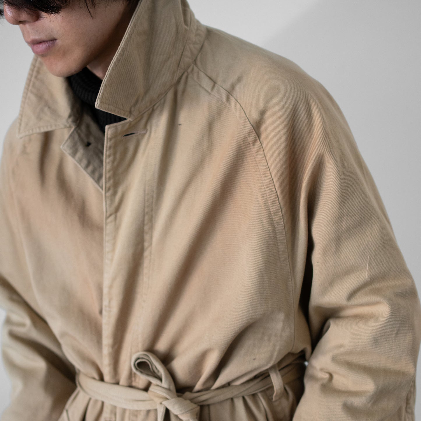 ANCELLM / DRILL BALMACAAN COAT "BEIGE"