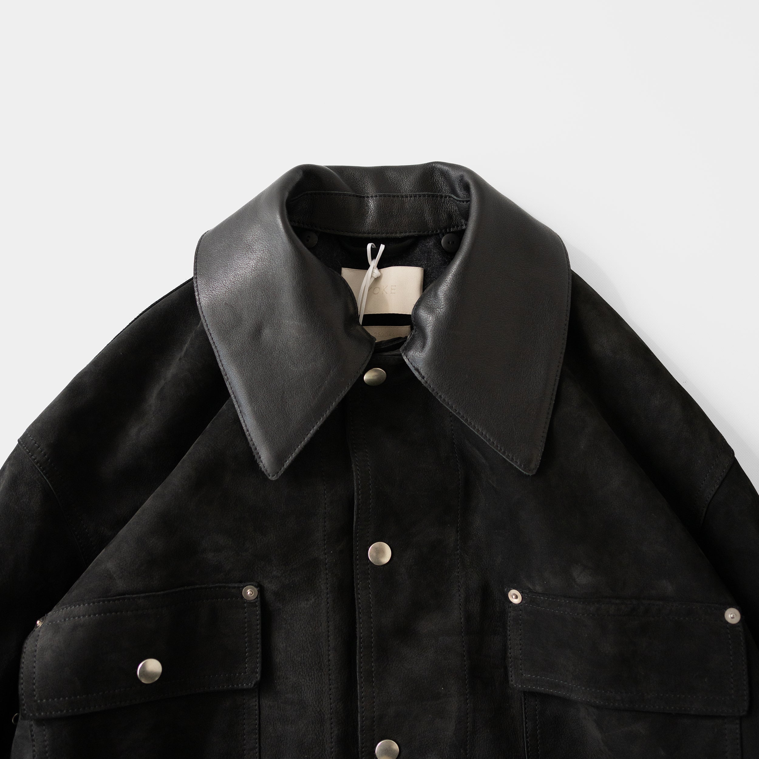 YOKE/ Nuback Leather Coverall Jacket 