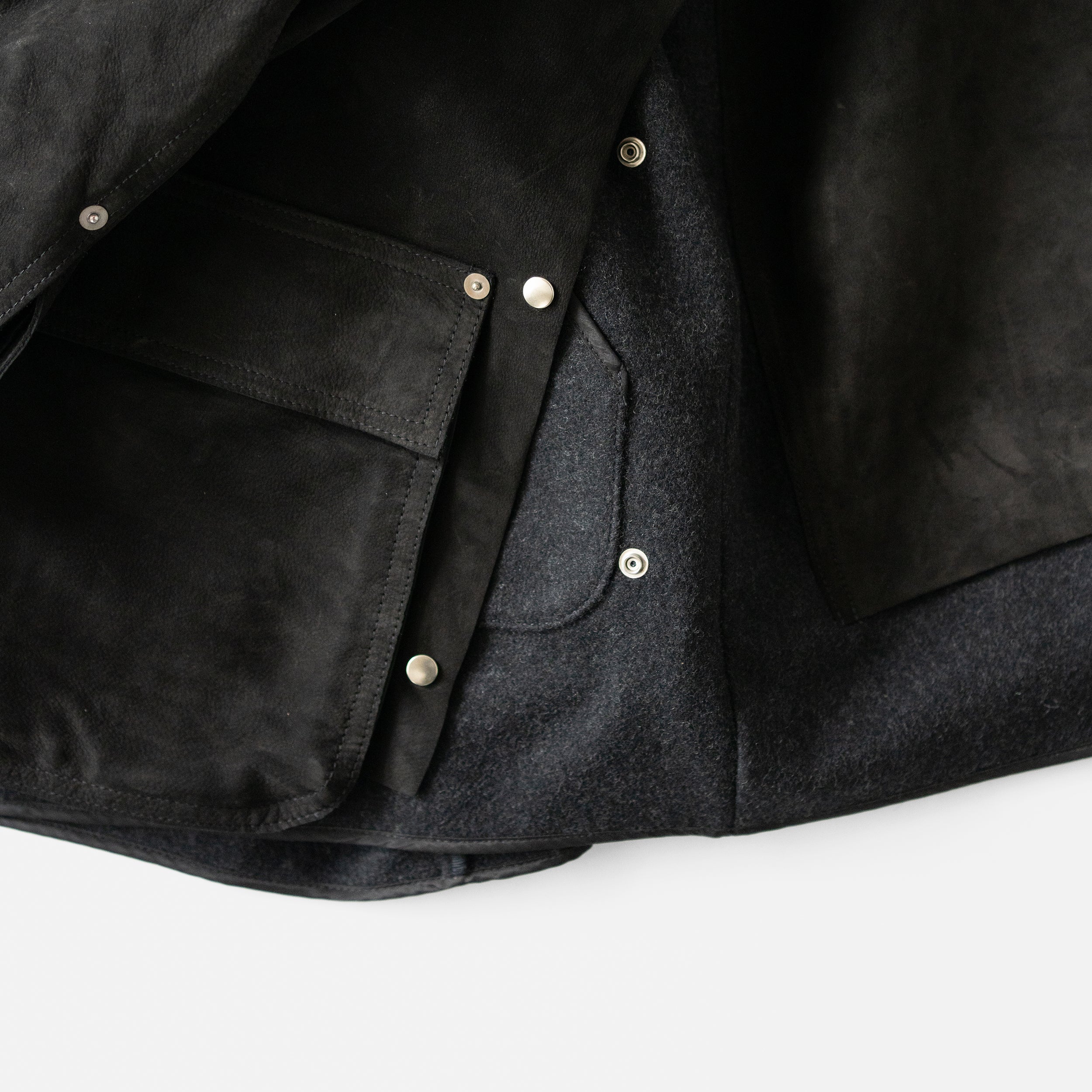 YOKE/ Nuback Leather Coverall Jacket 