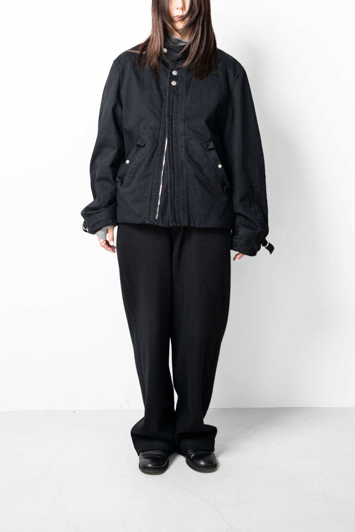 VUJA DÉ / Luca Bondage Jacket in Organic Cotton "Black"
