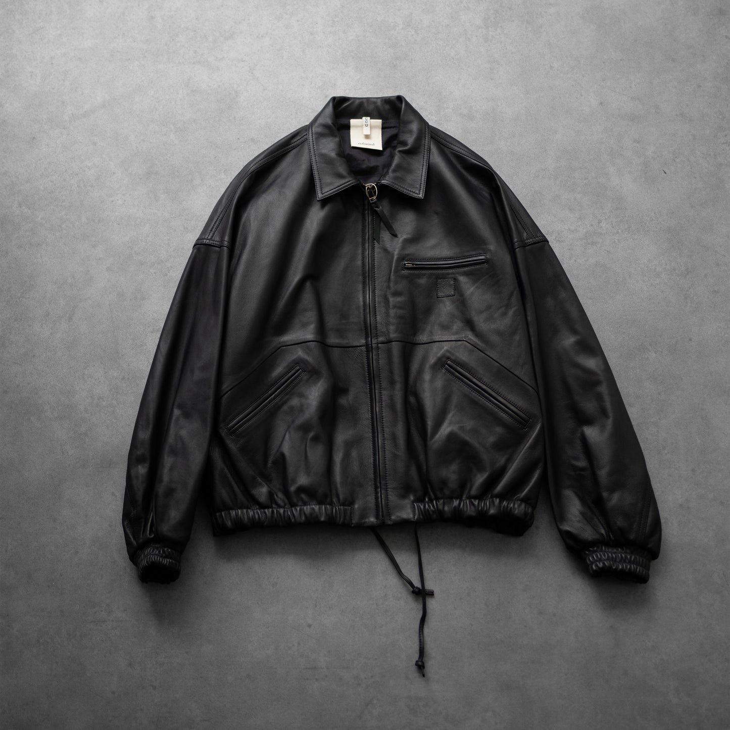 CCU / LEATHER WORK JACKET "BLK"