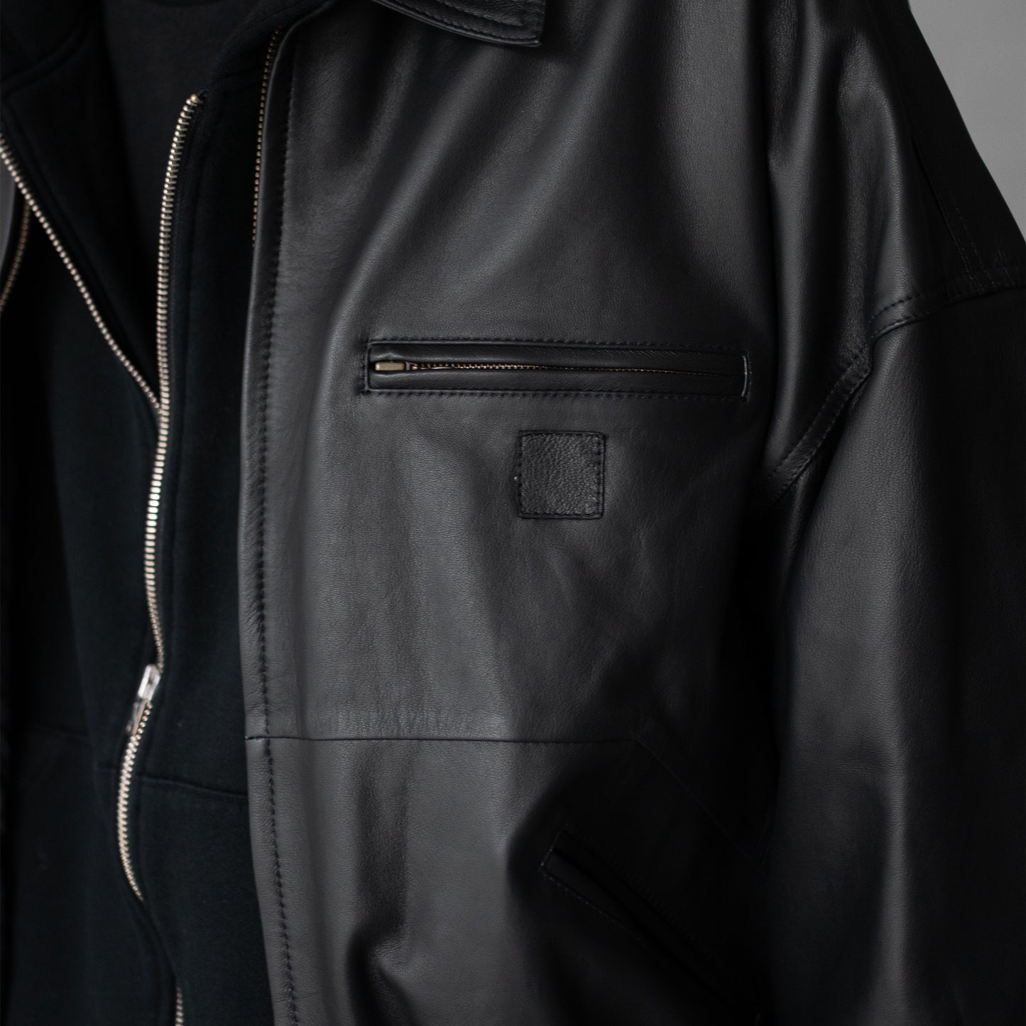 CCU / LEATHER WORK JACKET "BLK"