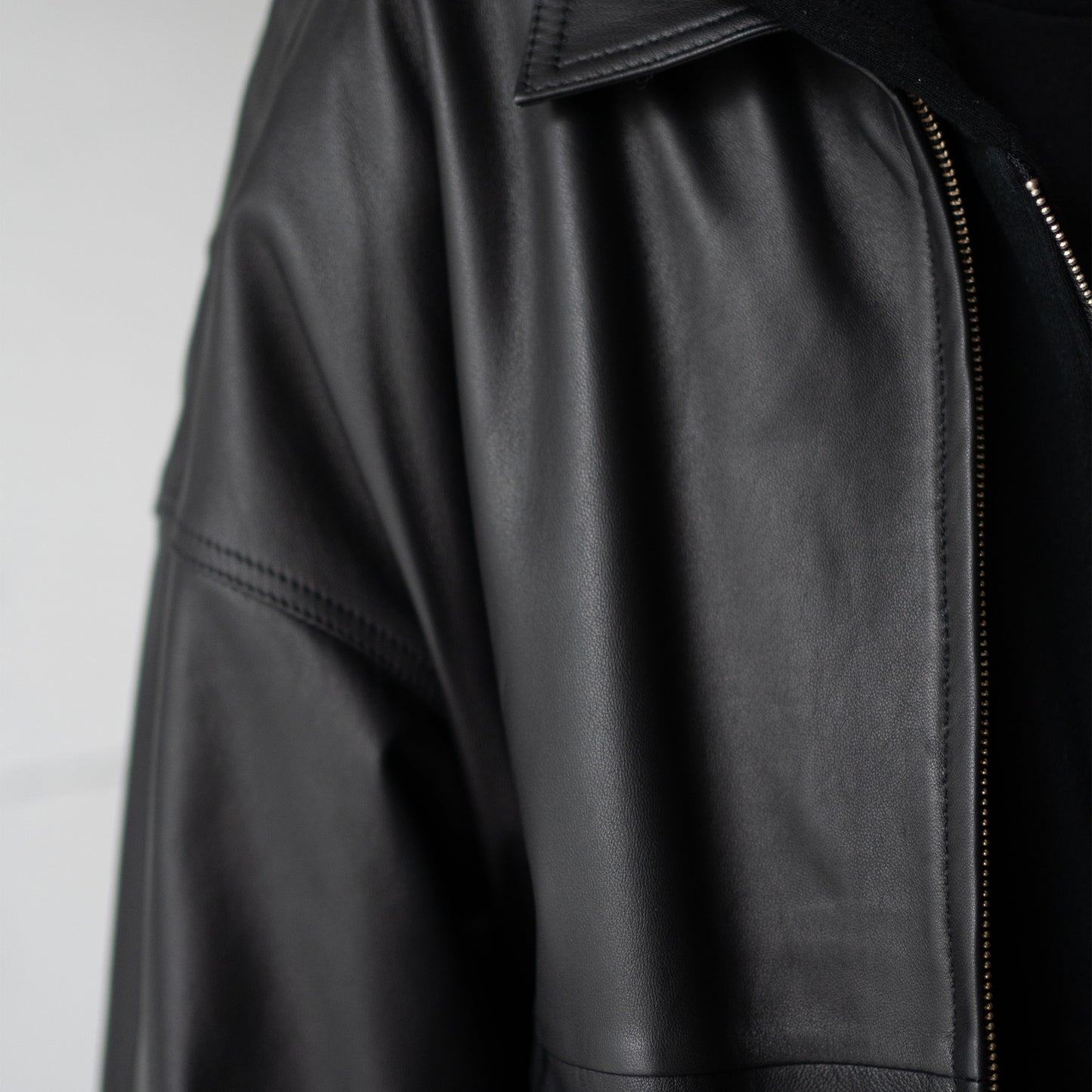 CCU / LEATHER WORK JACKET "BLK"