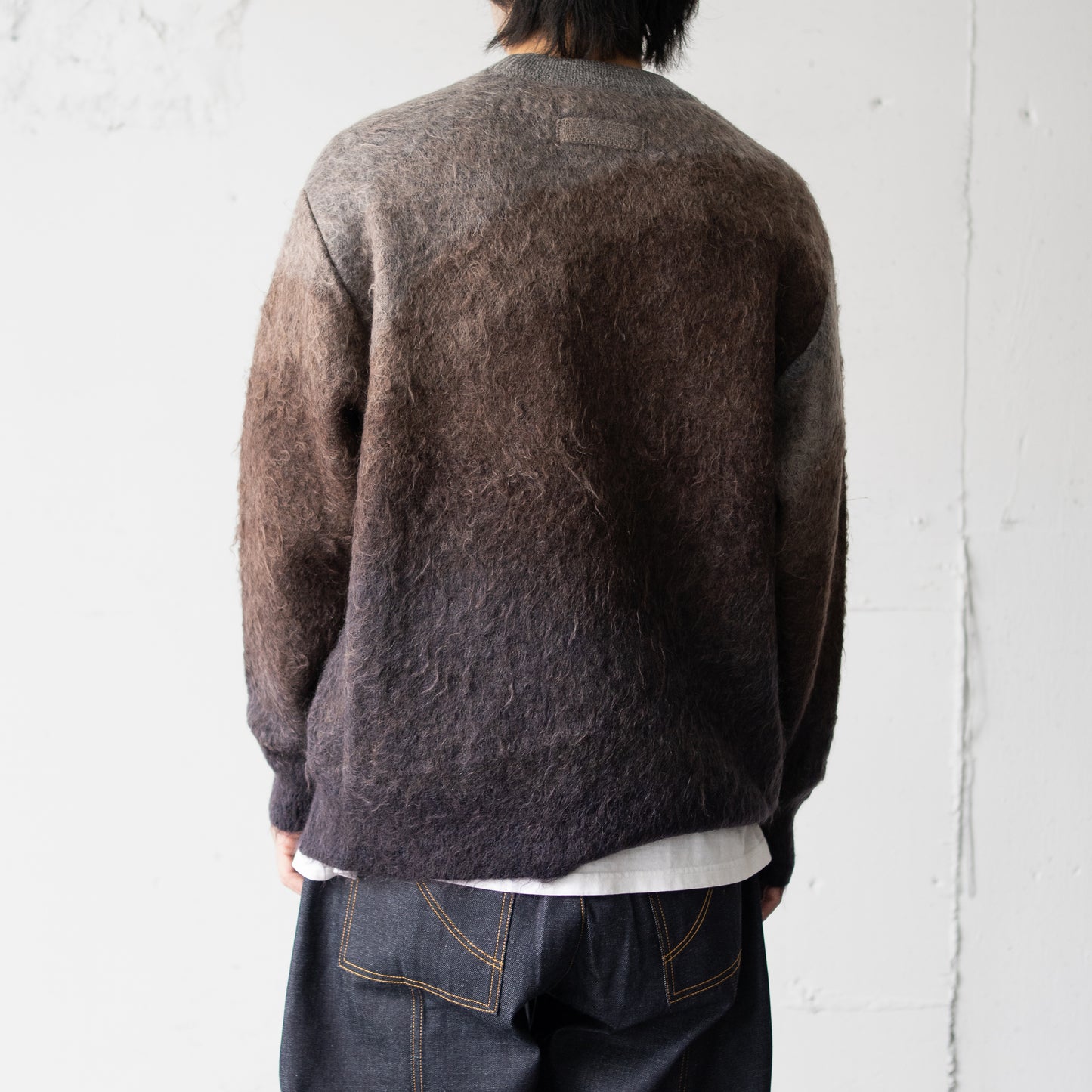 ssstein/ GRADATION MOHAIR KNIT LS "BROWN GREY GRADATION"