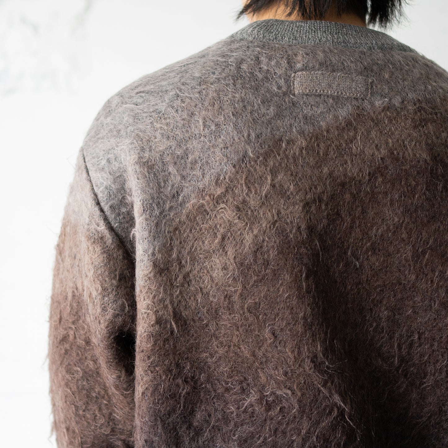 ssstein/ GRADATION MOHAIR KNIT LS "BROWN GREY GRADATION"