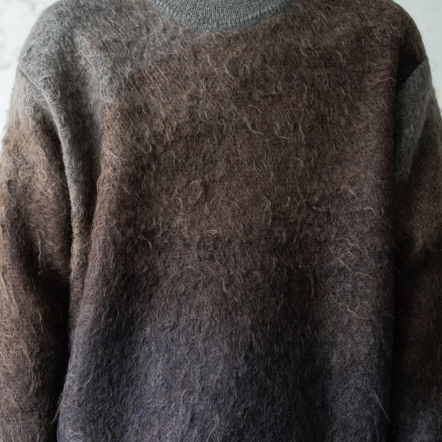 ssstein/ GRADATION MOHAIR KNIT LS "BROWN GREY GRADATION"