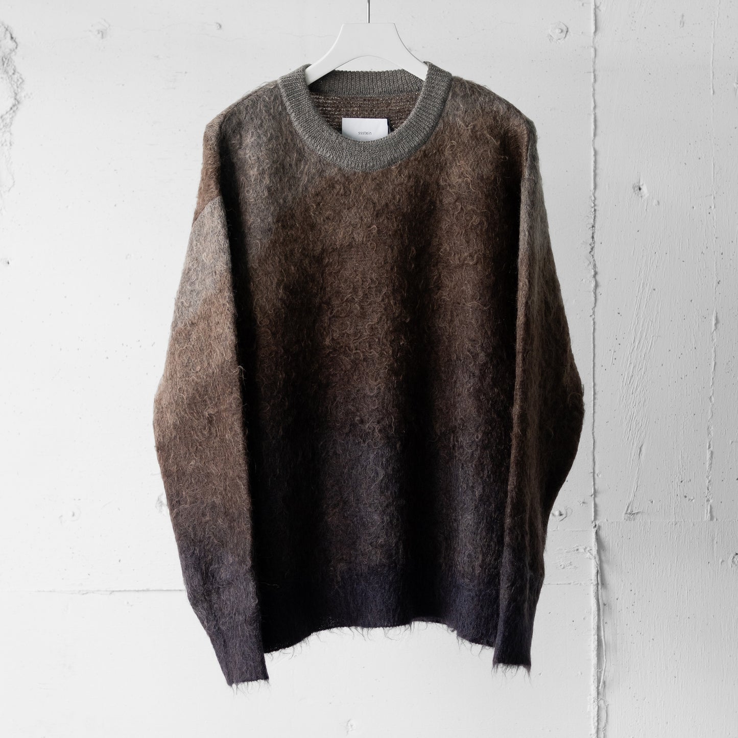 ssstein/ GRADATION MOHAIR KNIT LS "BROWN GREY GRADATION"