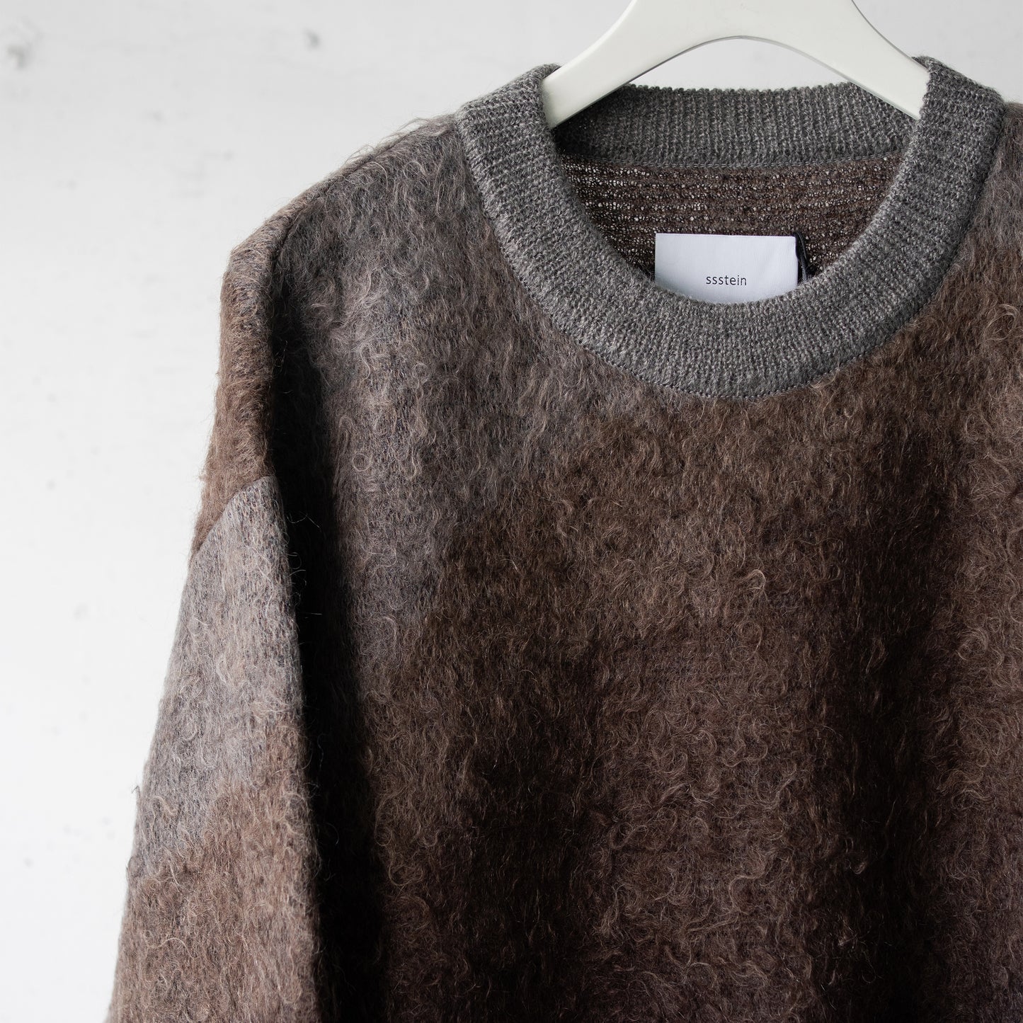 ssstein/ GRADATION MOHAIR KNIT LS "BROWN GREY GRADATION"