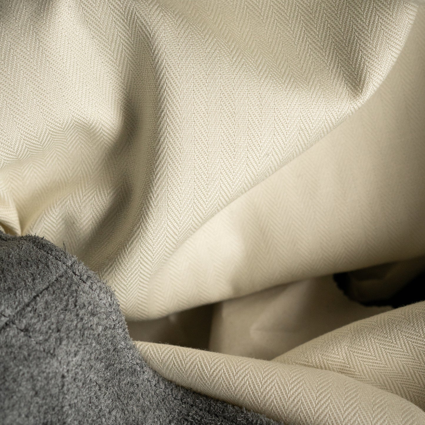 ENCOMING/ ROLLED PAPER TOTE BAG "GREY"