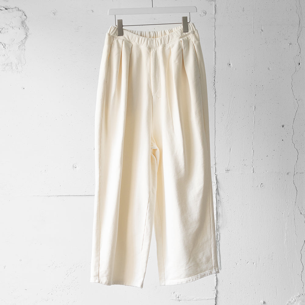 ANCELLM / TUCK SWEAT PANTS "WHITE"