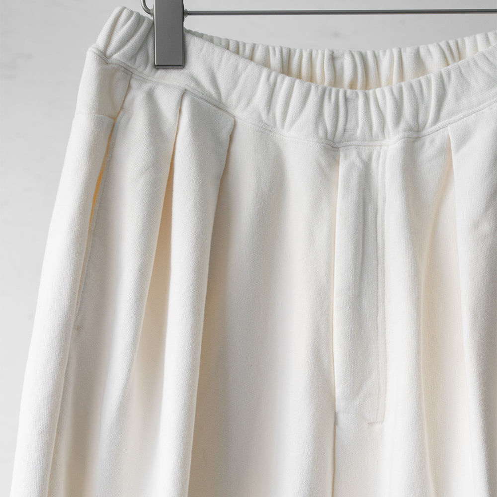 ANCELLM / TUCK SWEAT PANTS "WHITE"