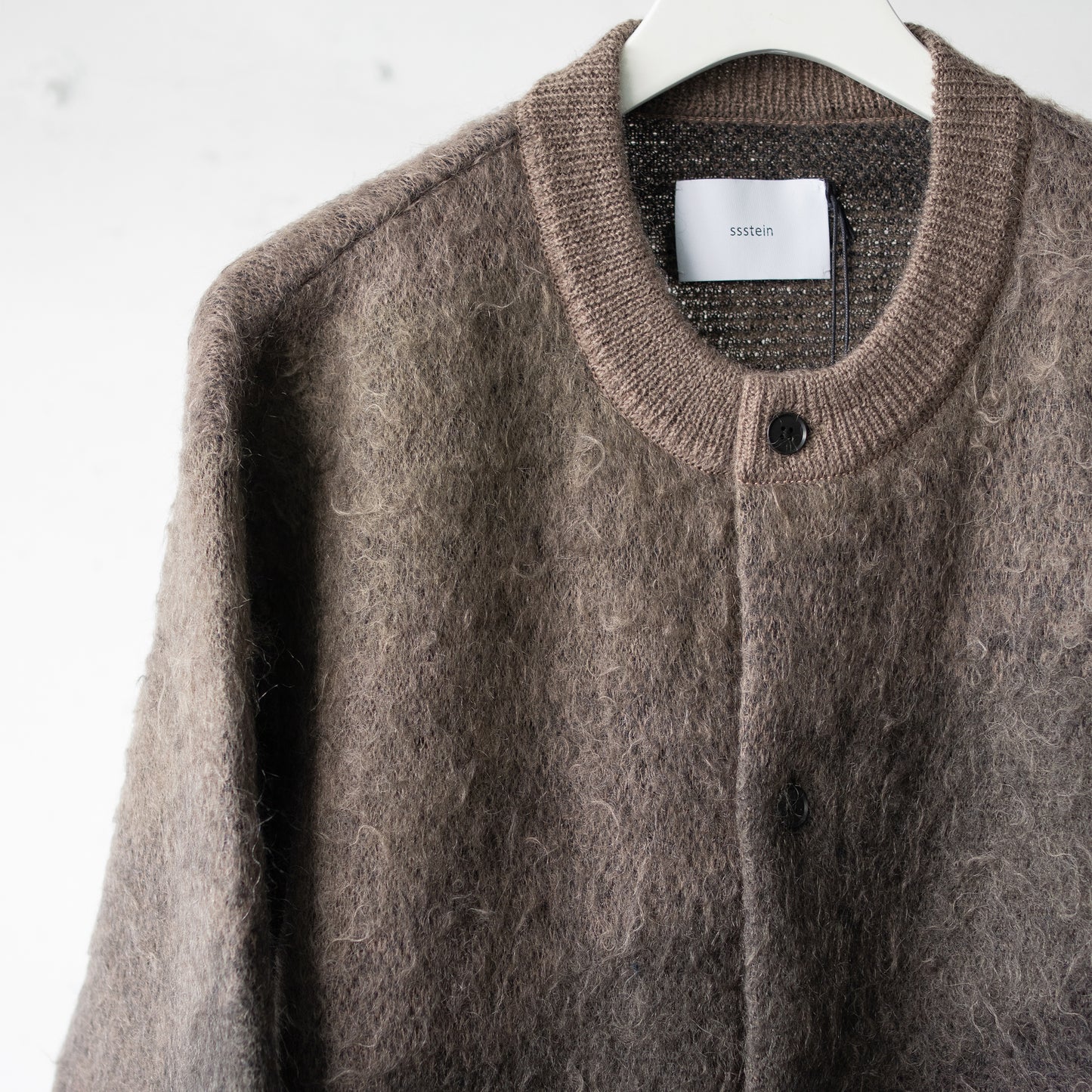 ssstein/ GRADATION MOHAIR KNIT CARDIGAN "NAVY KHAKI GRADATION"