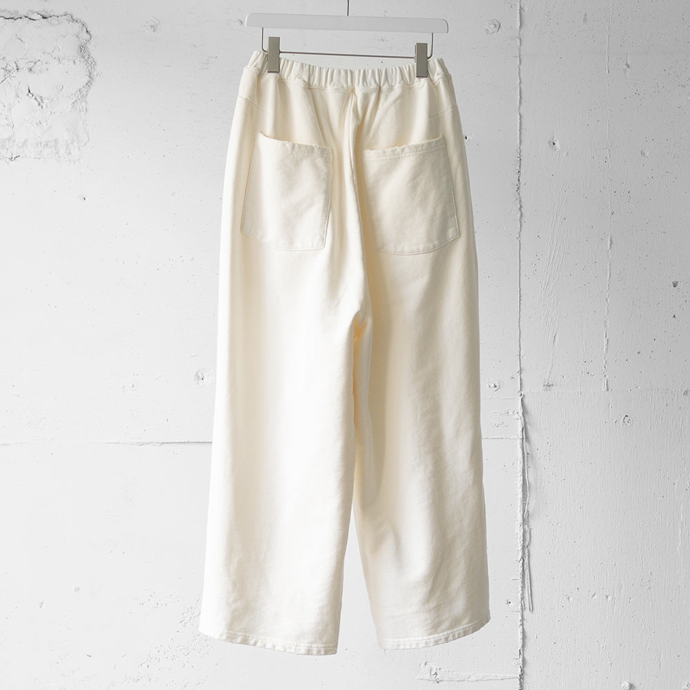 ANCELLM / TUCK SWEAT PANTS "WHITE"